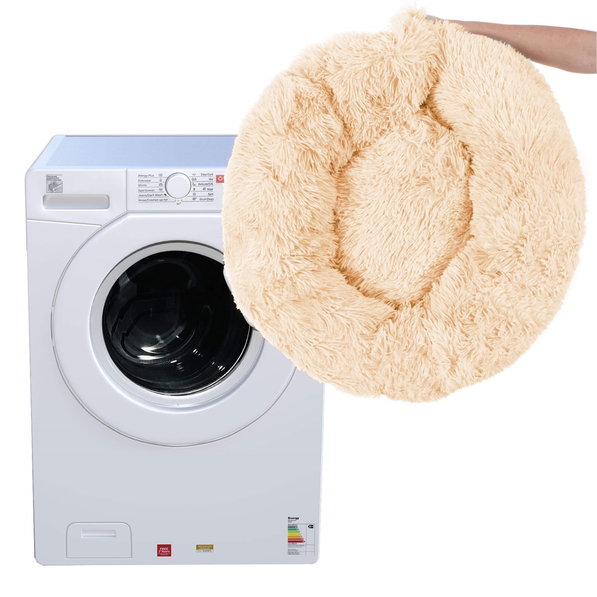 Gyvūnų guolis springos 60 cm, kreminis