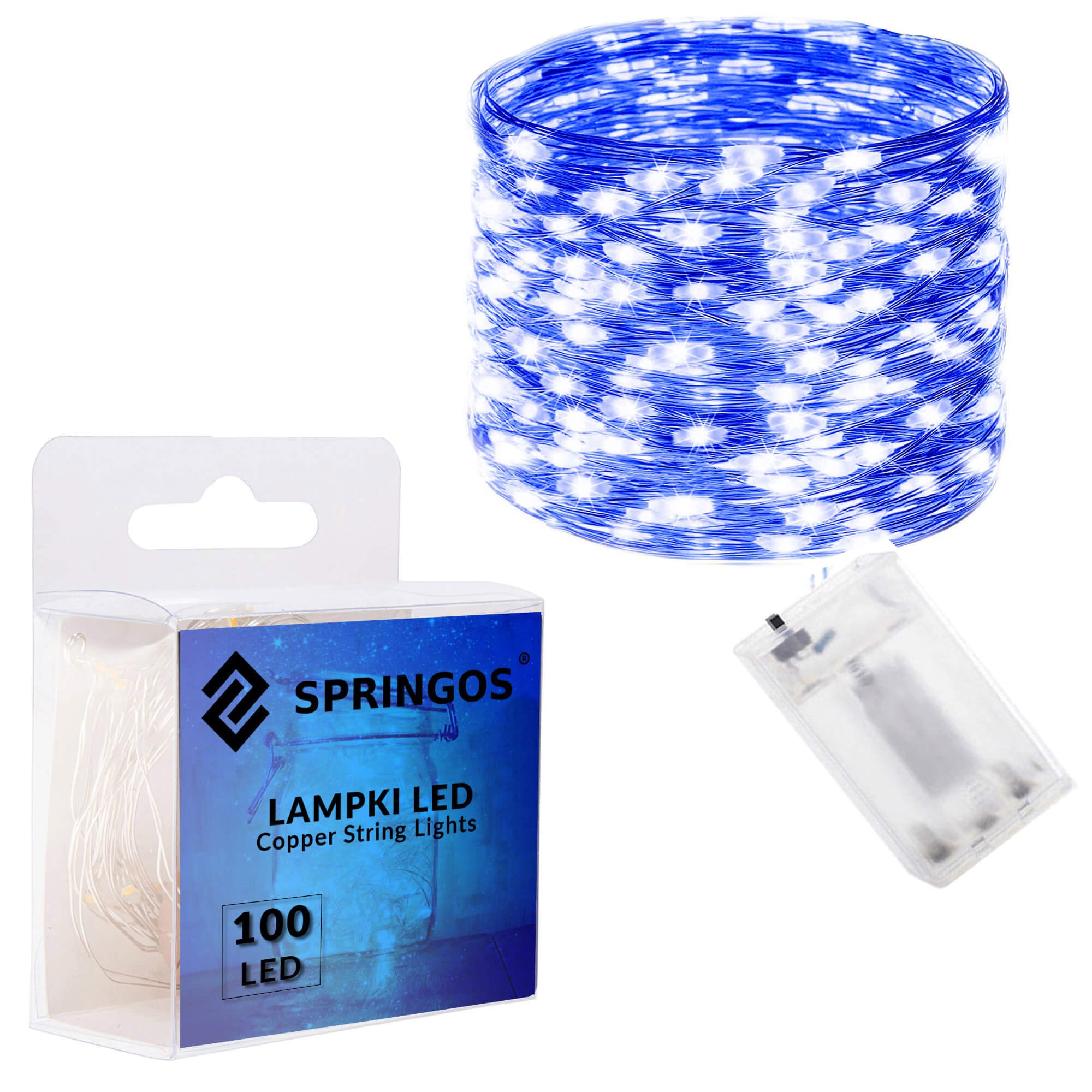 Mikrolemputės su 100 led diodų, mėlyna, 9,9 m