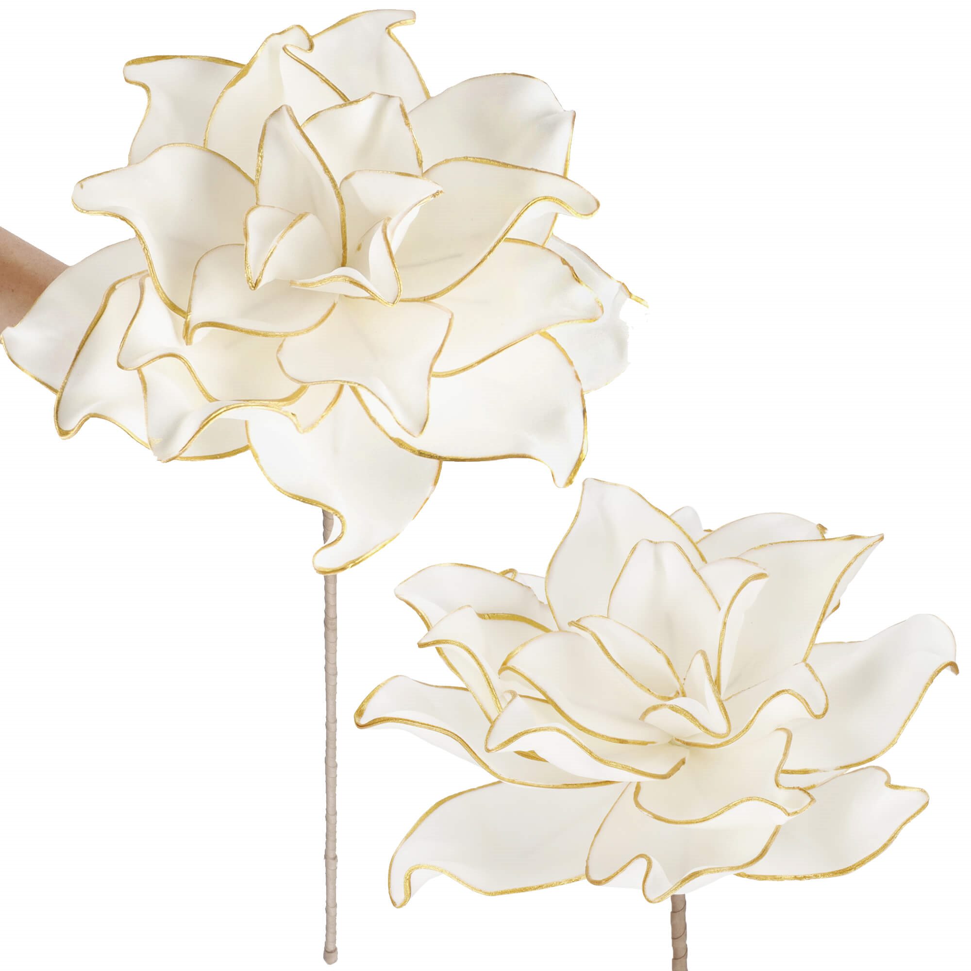Dirbtinė gėlė Springos balta-aukso 74 cm 3