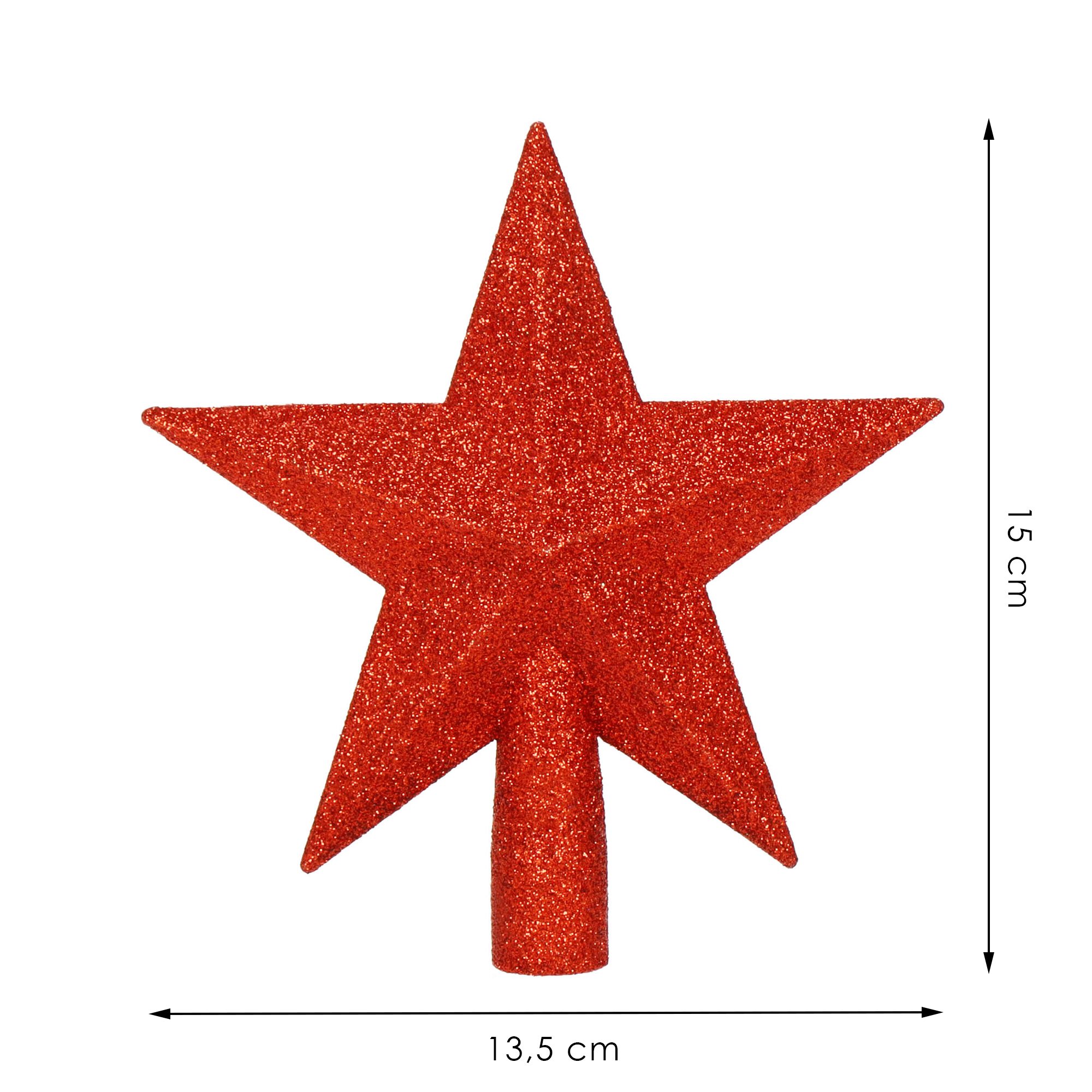 Kalėdų eglutės žvaigždė springos ca1196, raudona, 15 cm