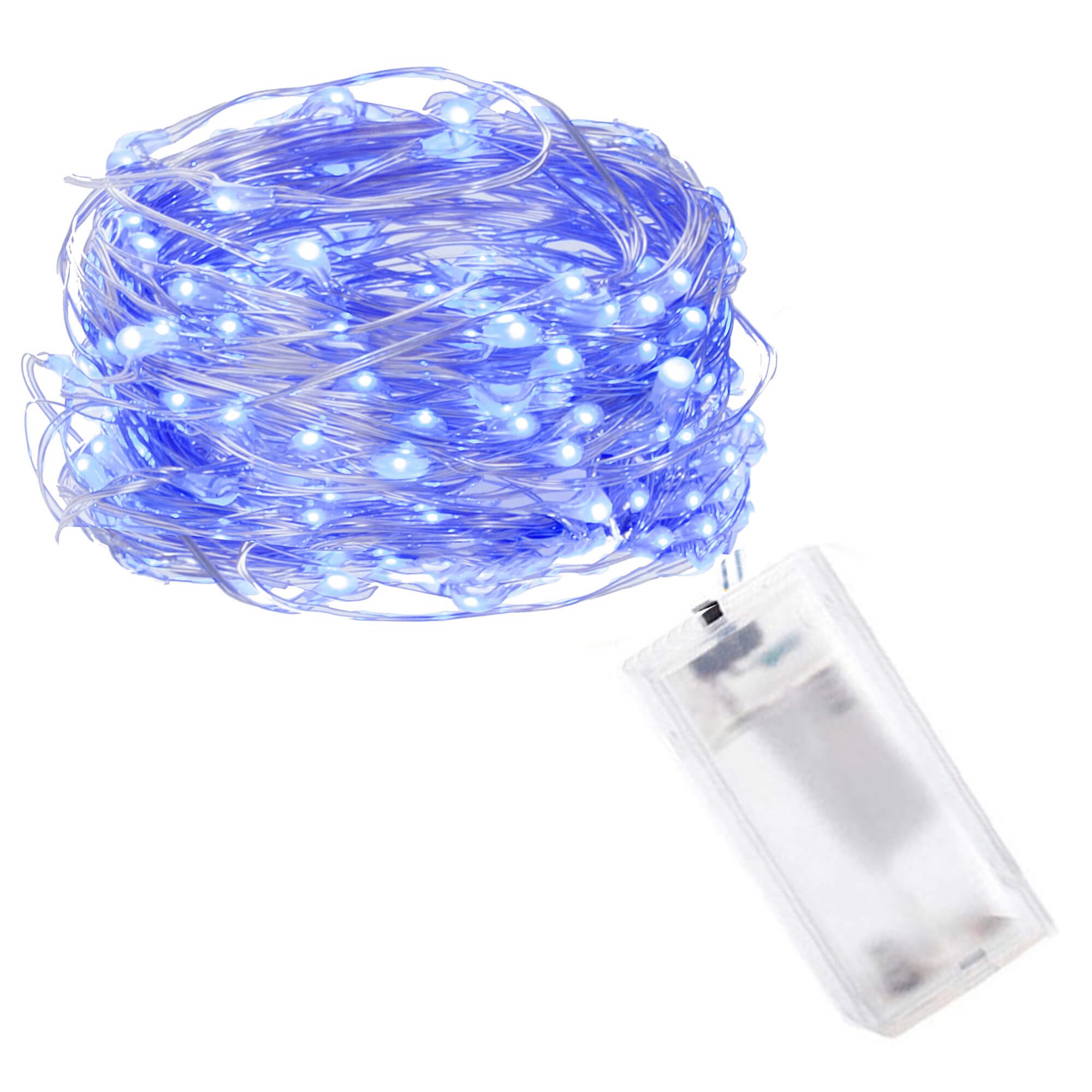 Led girlianda su 10 mėlynų mikro lempučių