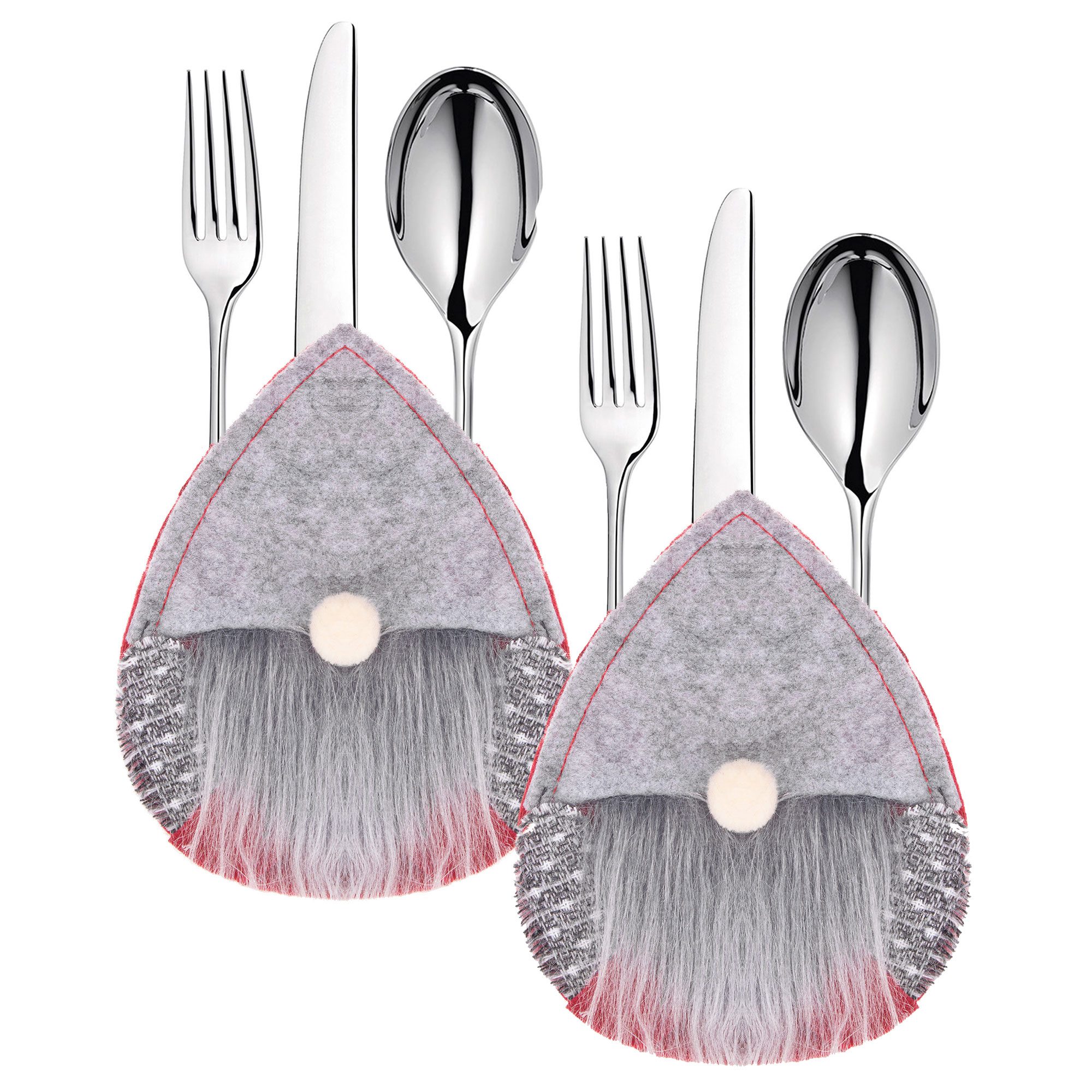 Stalo įrankių dėklas springos, 2 vnt., pilkas ir raudonas, 14 cm