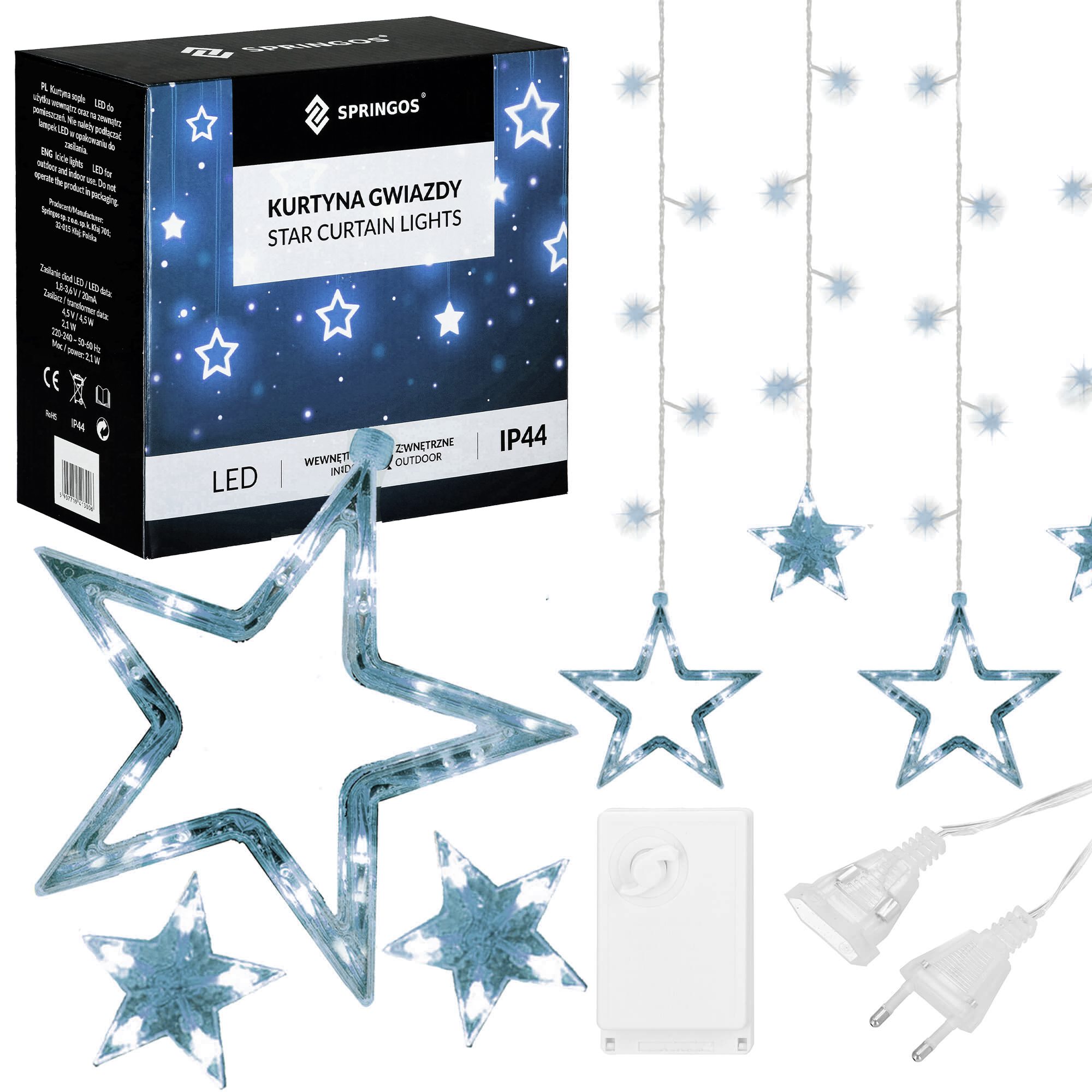 Kalėdinės lemputės springos cl4134 su 138 led diodais
