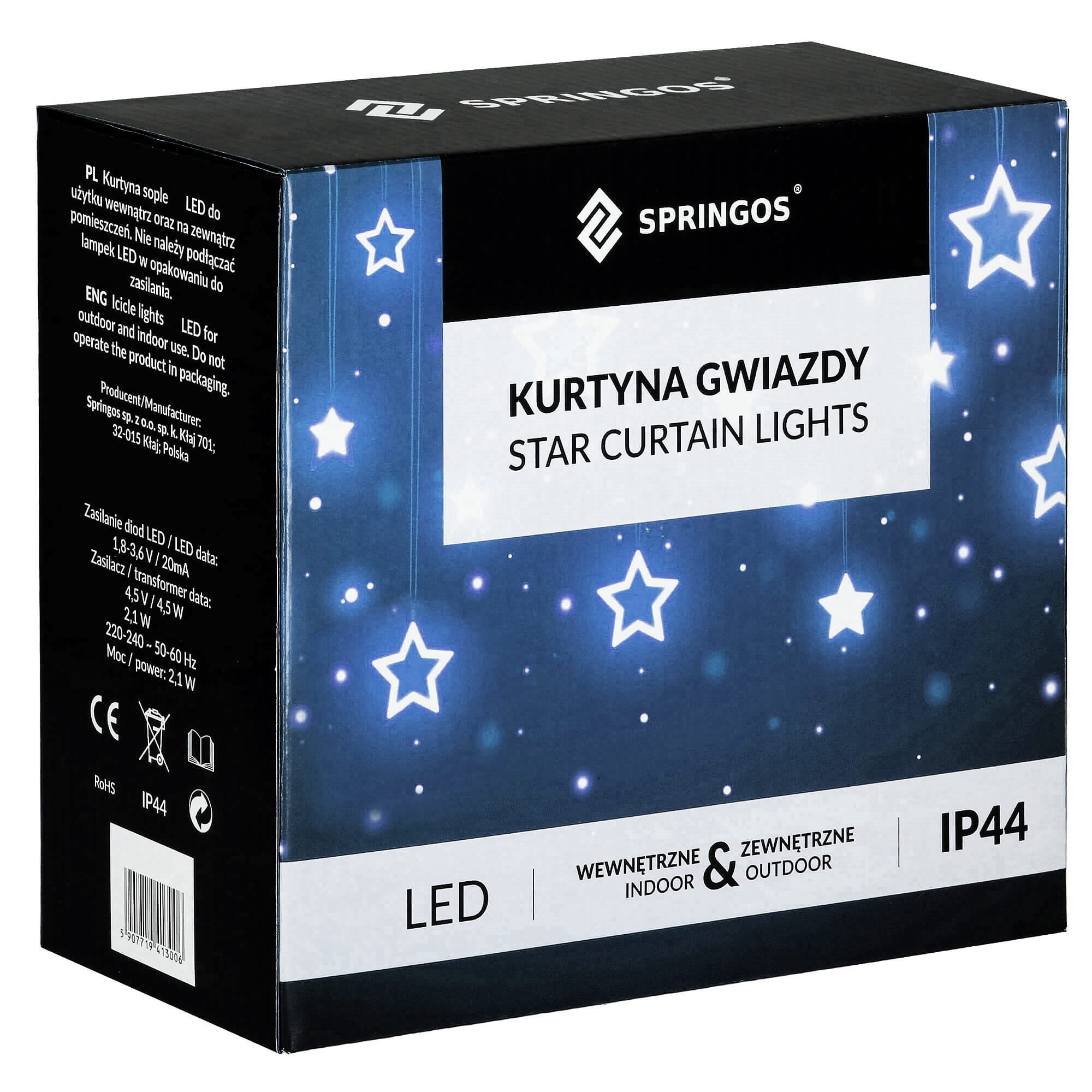 Kalėdinės lemputės springos cl4134 su 138 led diodais 2