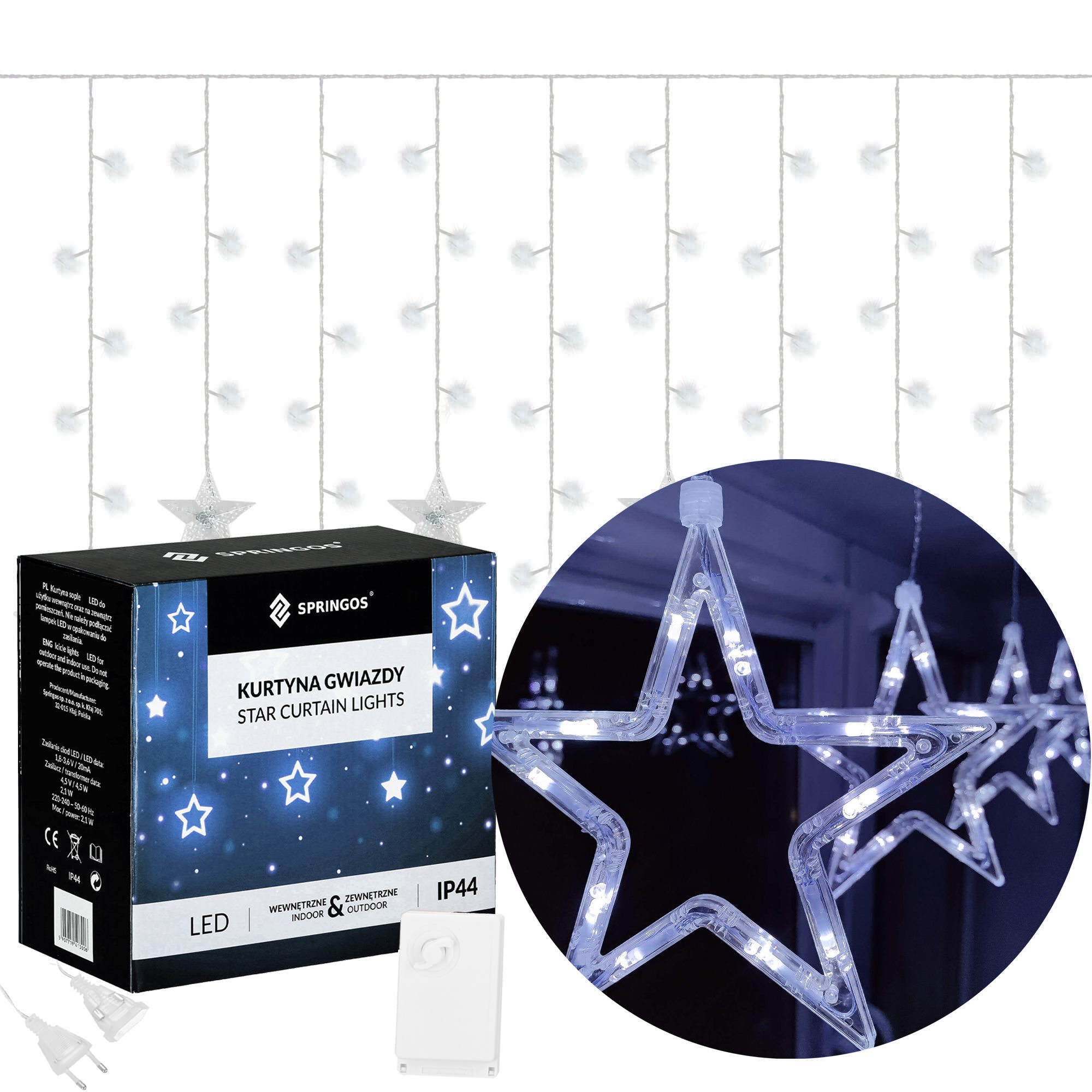 Kalėdinės lemputės springos cl4134 su 138 led diodais