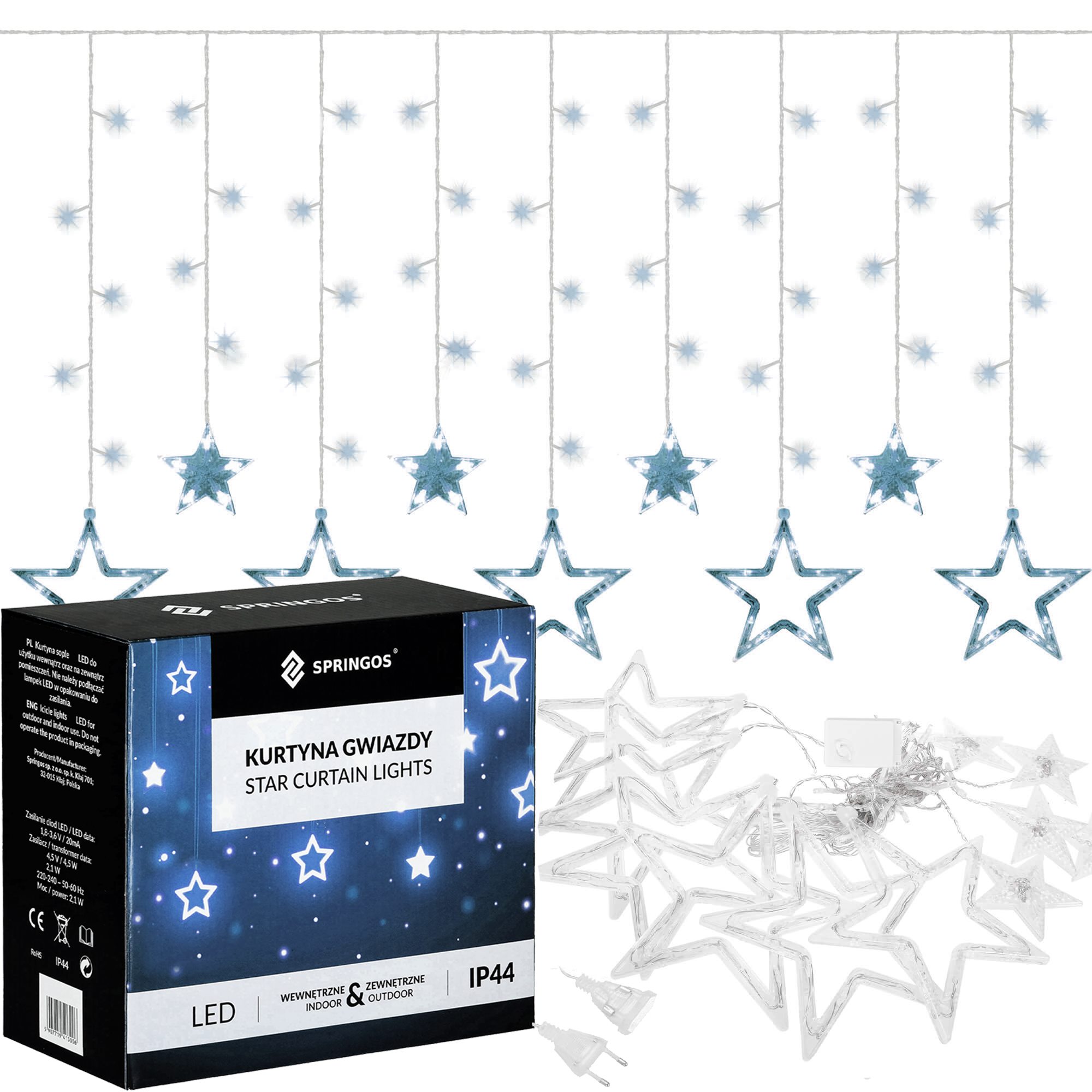 Kalėdinės lemputės springos cl4134 su 138 led diodais