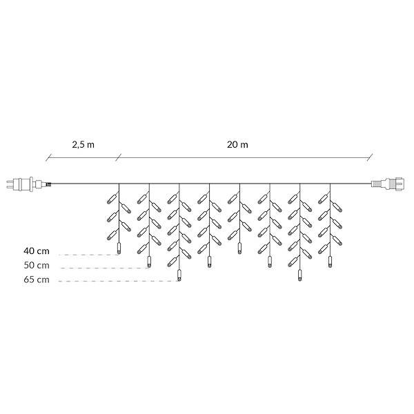 Kalėdinė LED girlianda Springos CL0518, 500 LED, 20 m 3