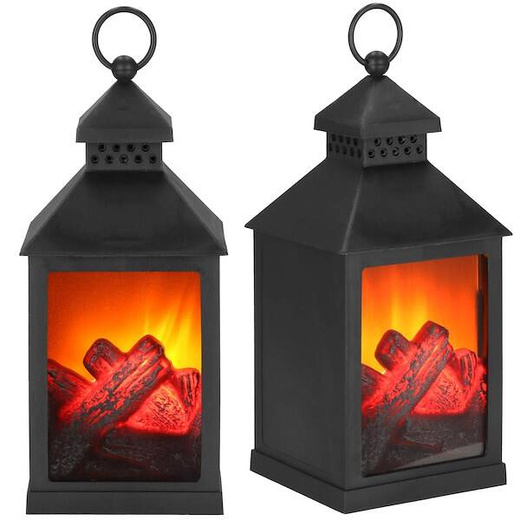 Dekoratyvinė LED žvakidė Springos CL0862 su liepsnos efektu, 10,5×10,5×22,5 cm