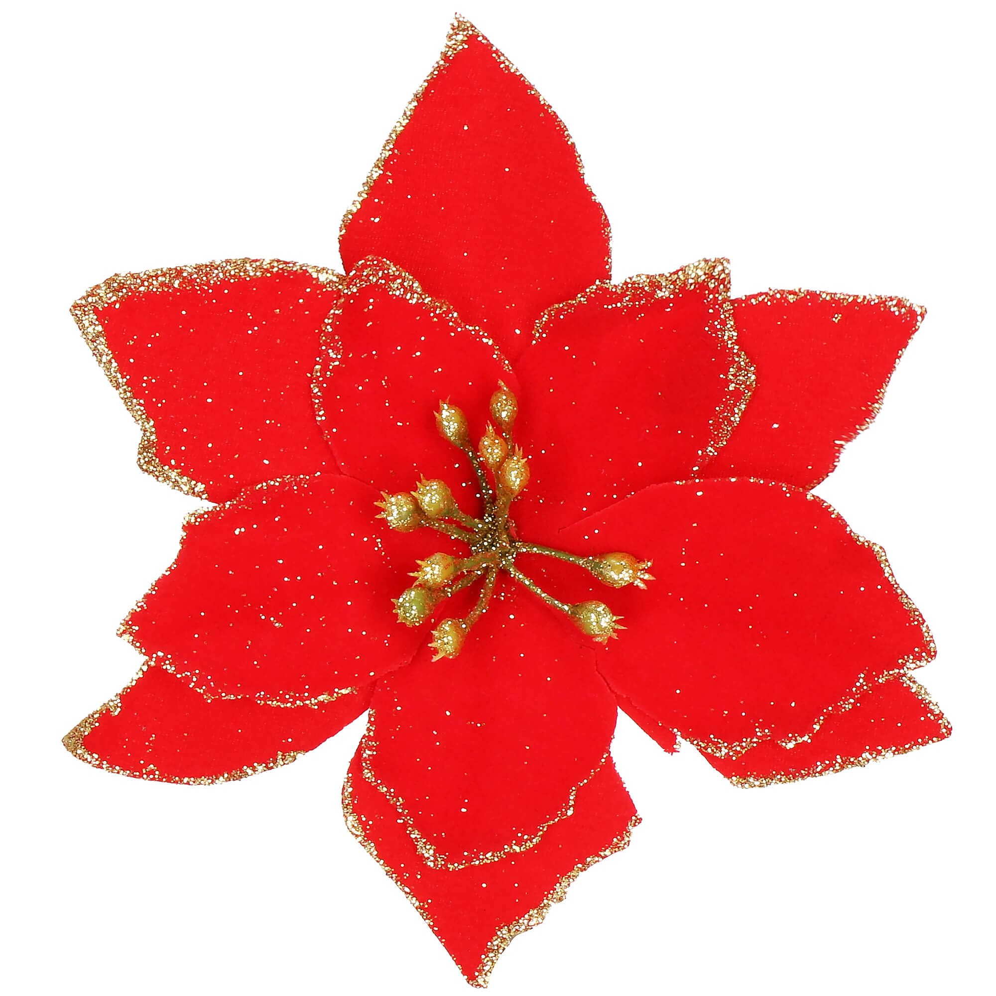Kalėdinė puošmena poinsettia springos 13x13 cm