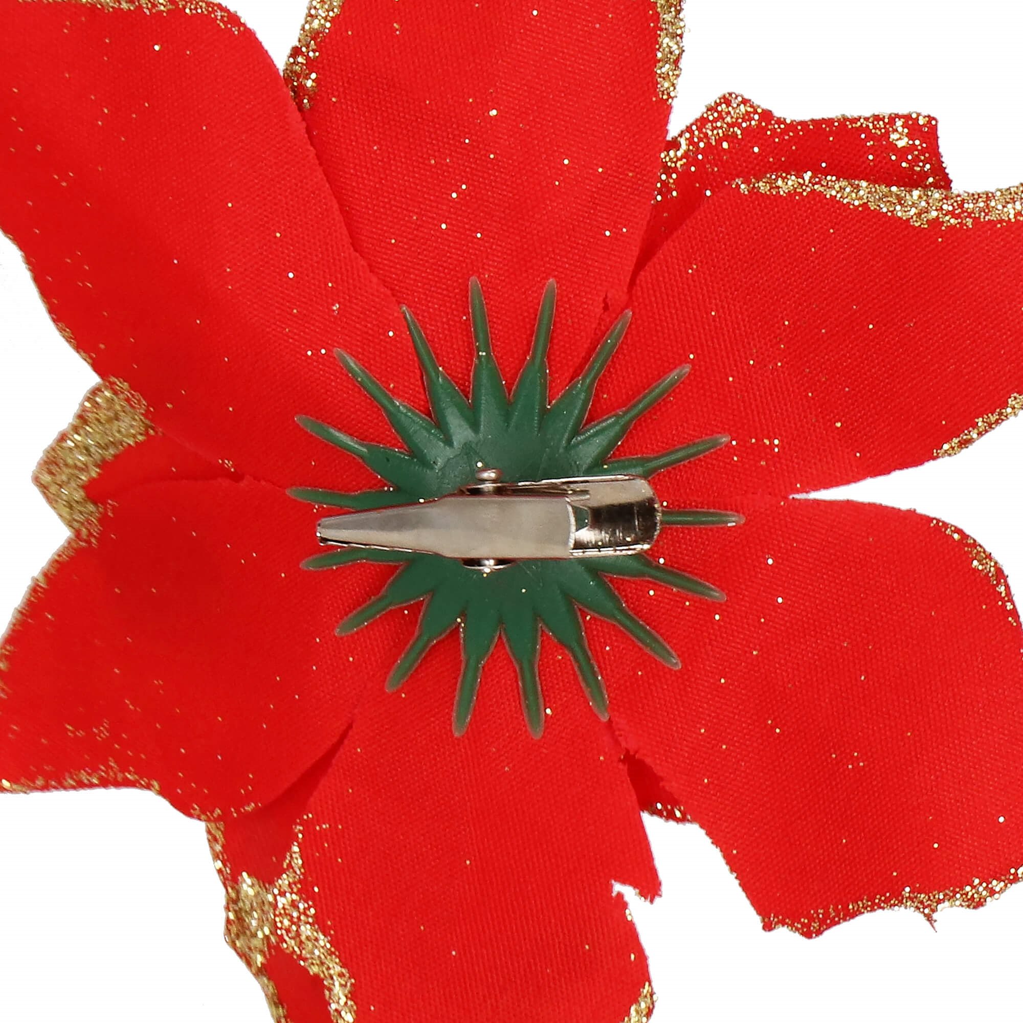 Kalėdinė puošmena poinsettia springos 13x13 cm