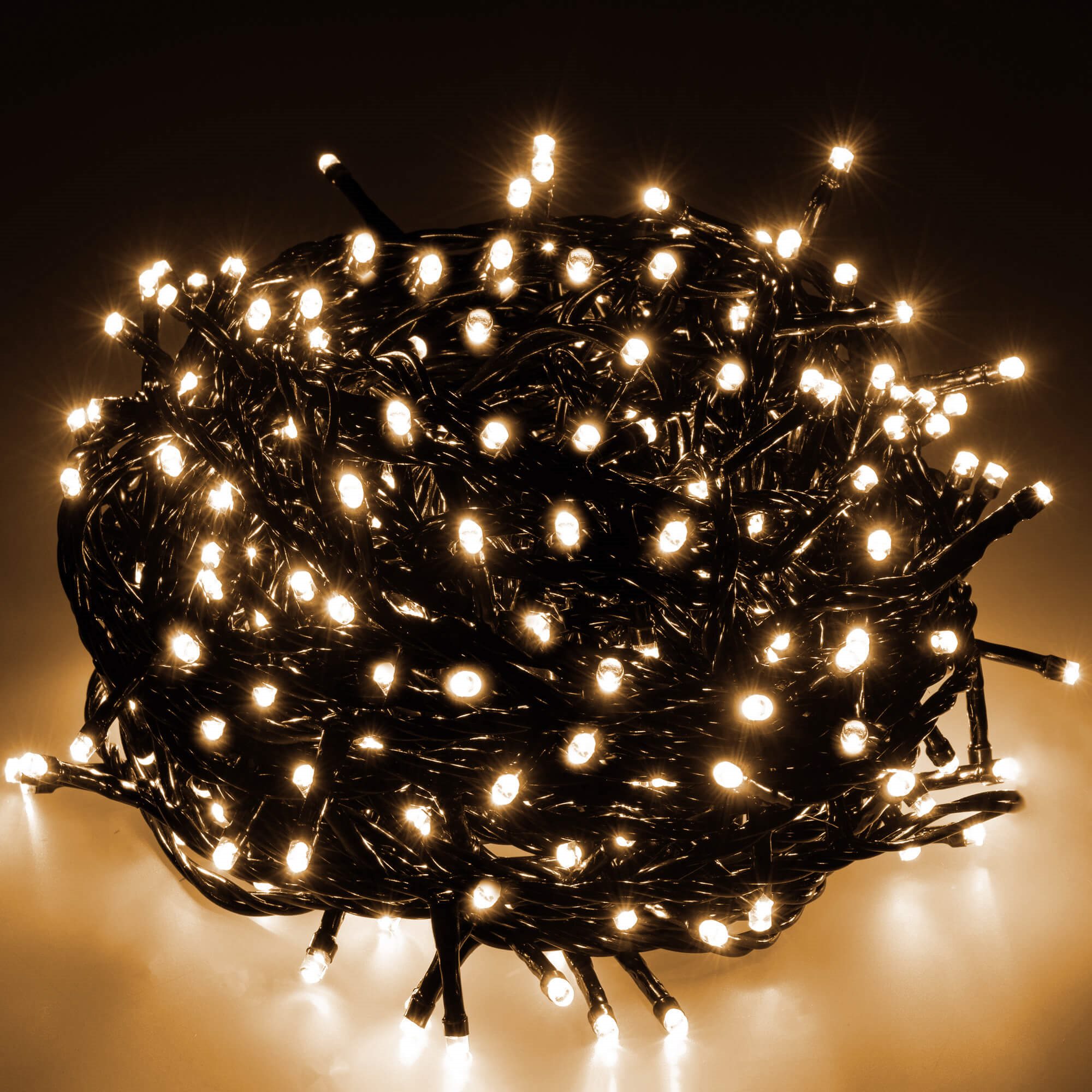 Kalėdinės girliandos springos 300 led, 19,5 m, šiltai balta