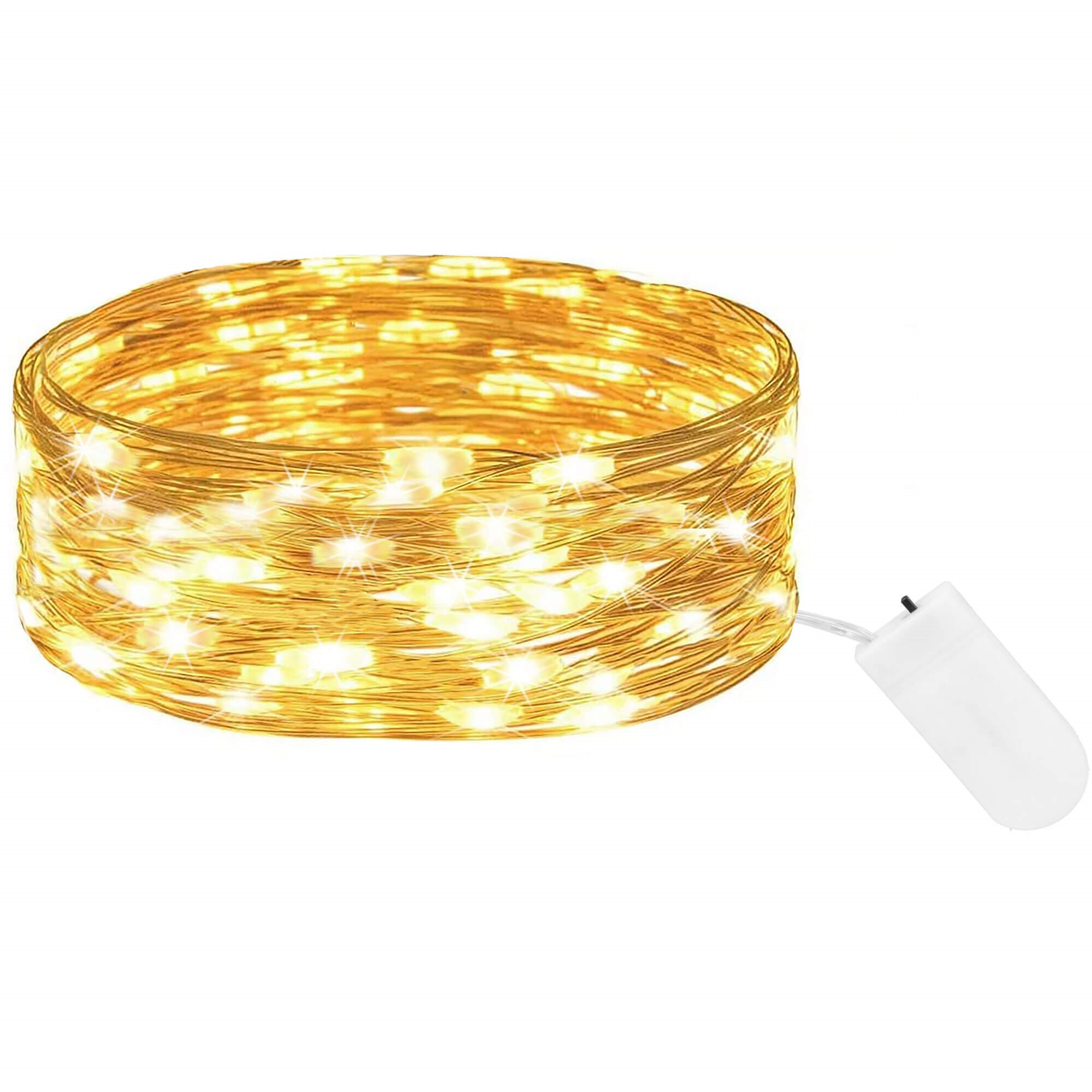 Led girlianda su šilta balta šviesa