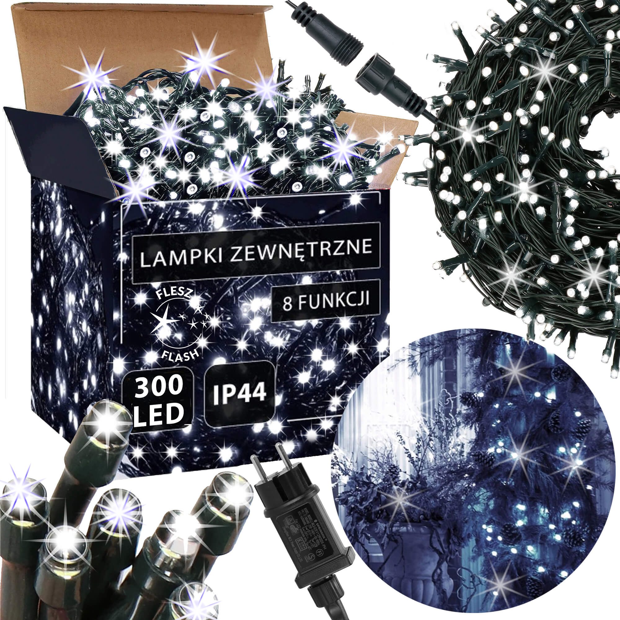 Kalėdinės lemputės springos cl4083, 300 led, 17,5 m