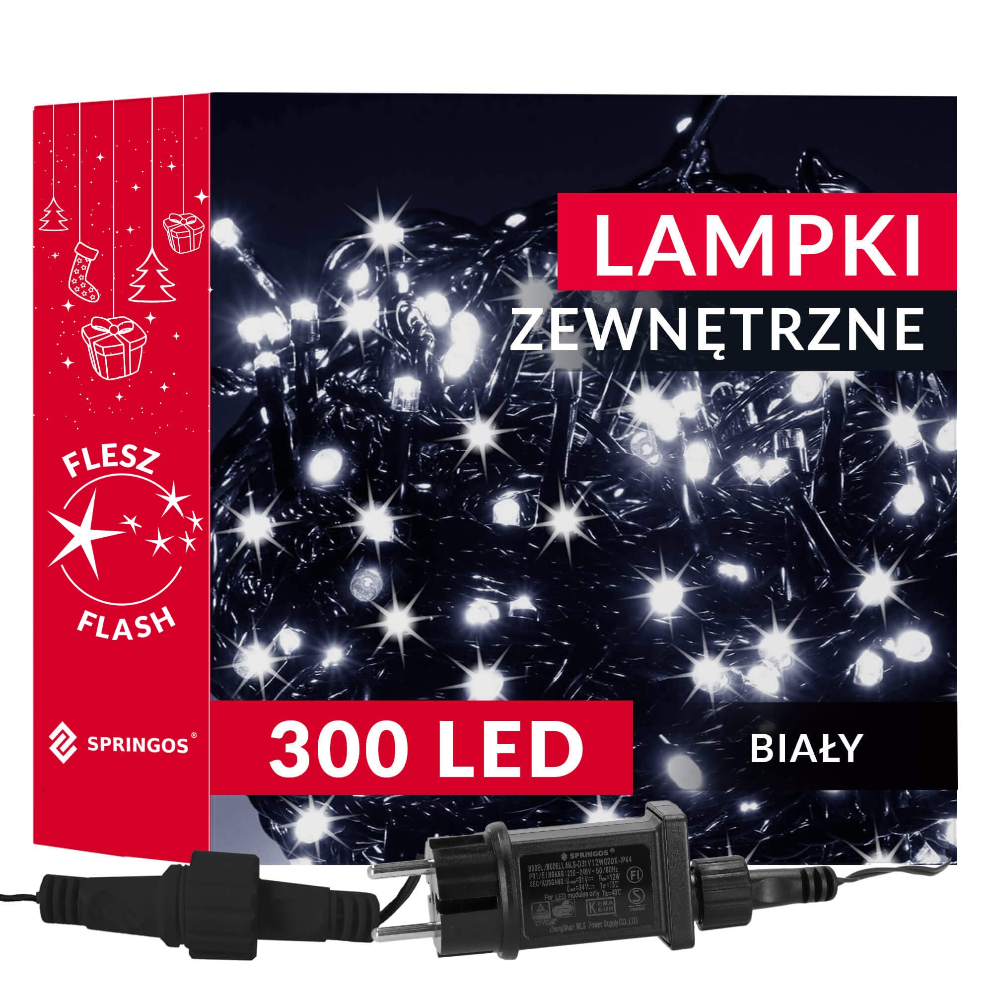 Kalėdinės lemputės springos cl4083, 300 led, 17,5 m