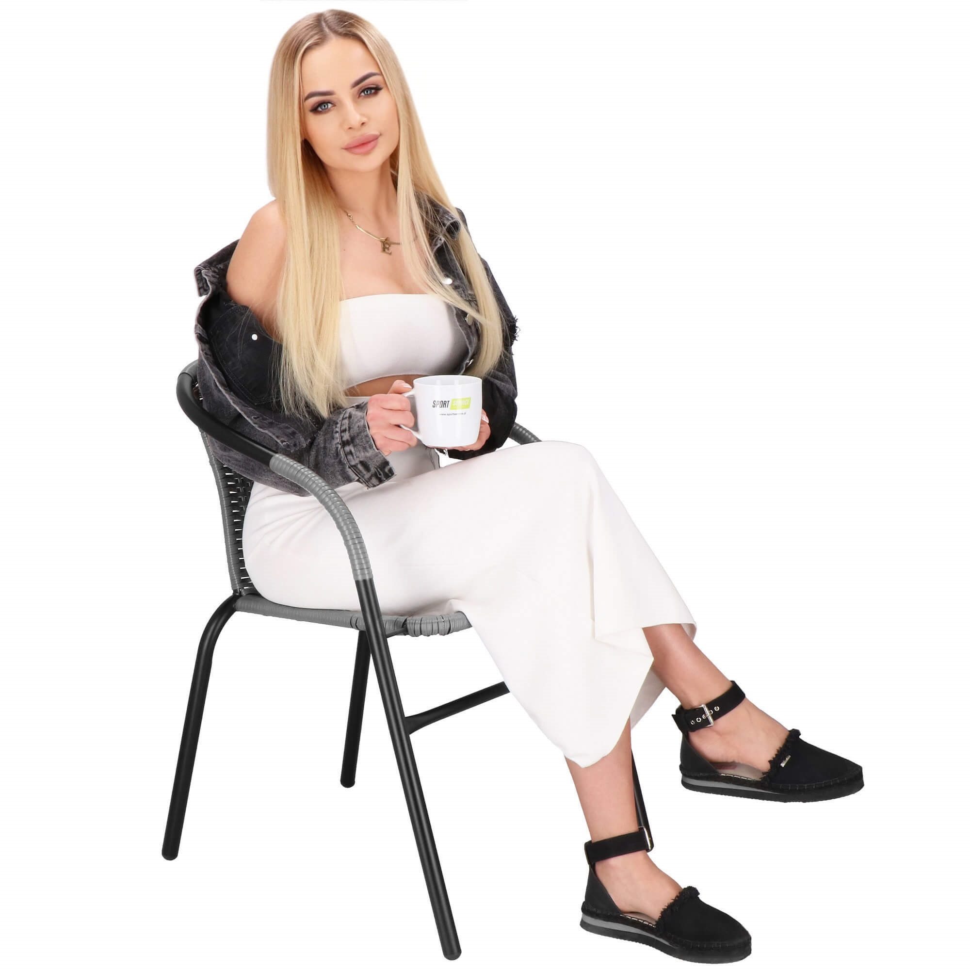 Lauko kėdė springos gf1022 iš metalo ir tekstileno