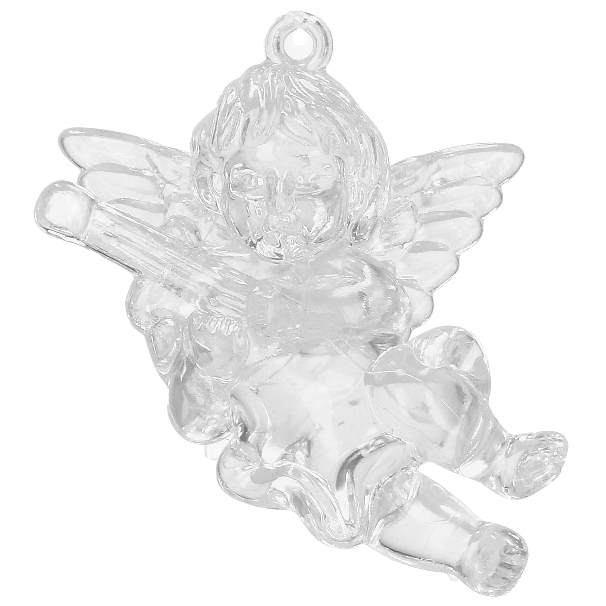 Kalėdiniai angelų papuošimai springos, 6 cm, 4 vnt.