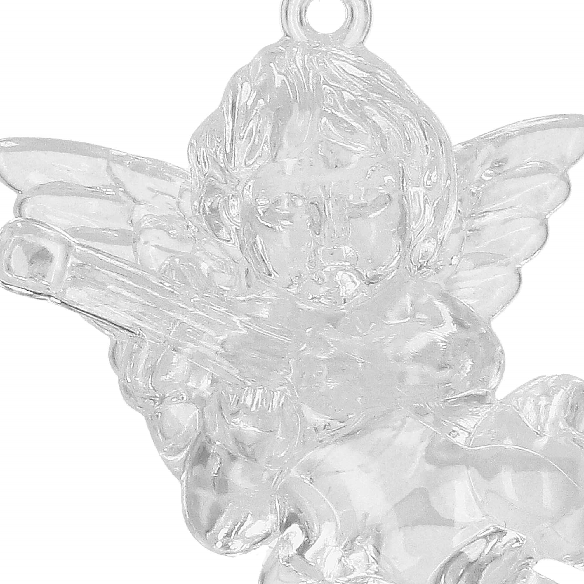 Kalėdiniai angelų papuošimai springos, 6 cm, 4 vnt.