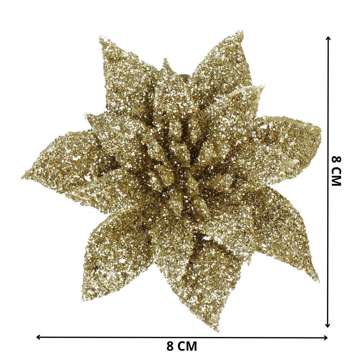 Kalėdinė puošmena springos poinsetija 8x8 cm