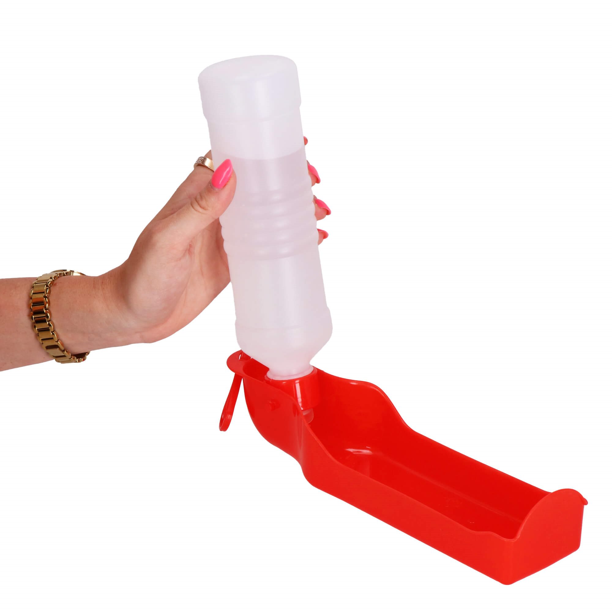 Vandens butelis su girdykla springos pa0296 500 ml raudonas