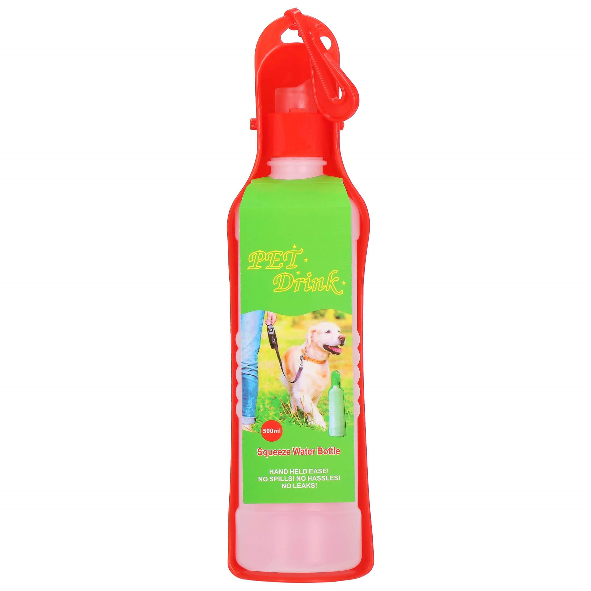 Vandens butelis su girdykla springos pa0296 500 ml raudonas 3