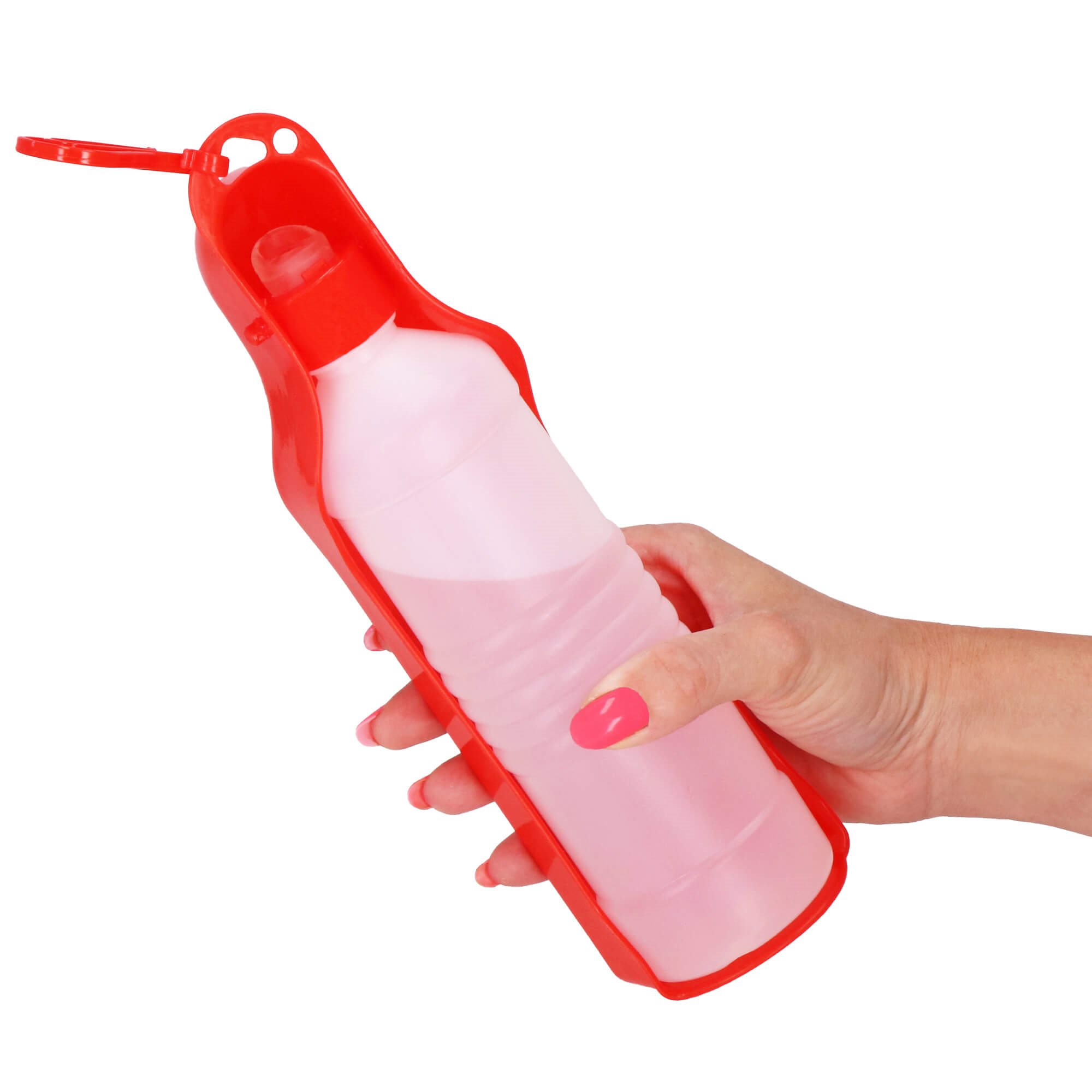 Vandens butelis su girdykla springos pa0296 500 ml raudonas