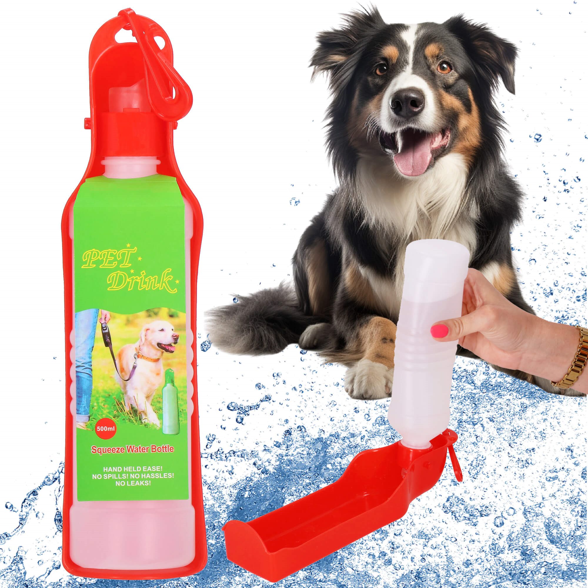 Vandens butelis su girdykla springos pa0296 500 ml raudonas