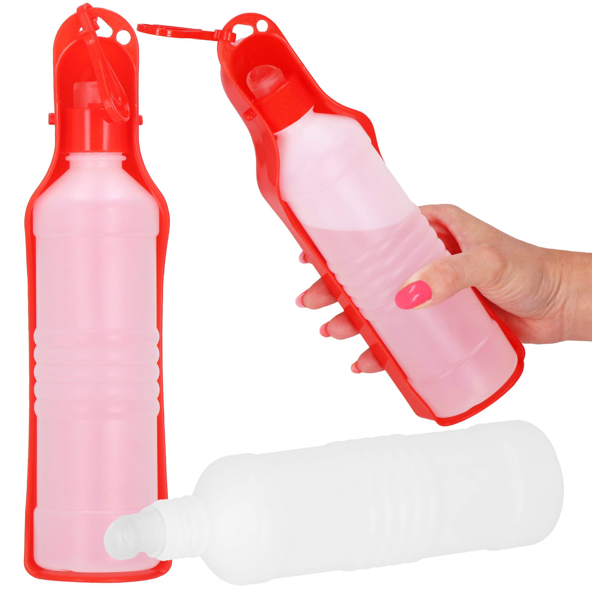 Vandens butelis su girdykla springos pa0296 500 ml raudonas 2