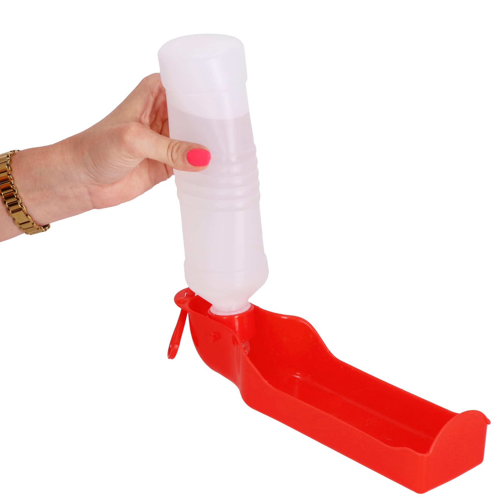 Vandens butelis su girdykla springos pa0296 500 ml raudonas