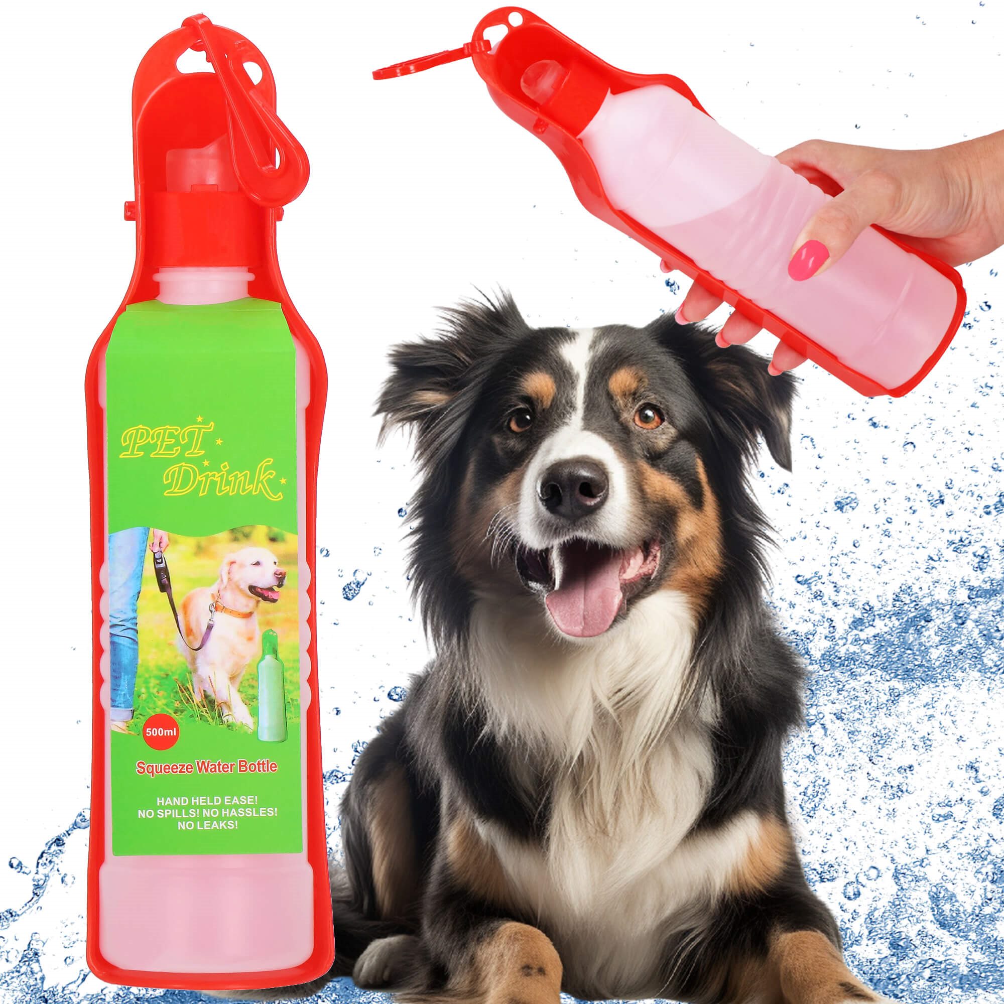 Vandens butelis su girdykla springos pa0296 500 ml raudonas