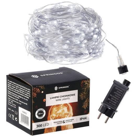Kalėdinės lemputės springos 300 led, 30 m
