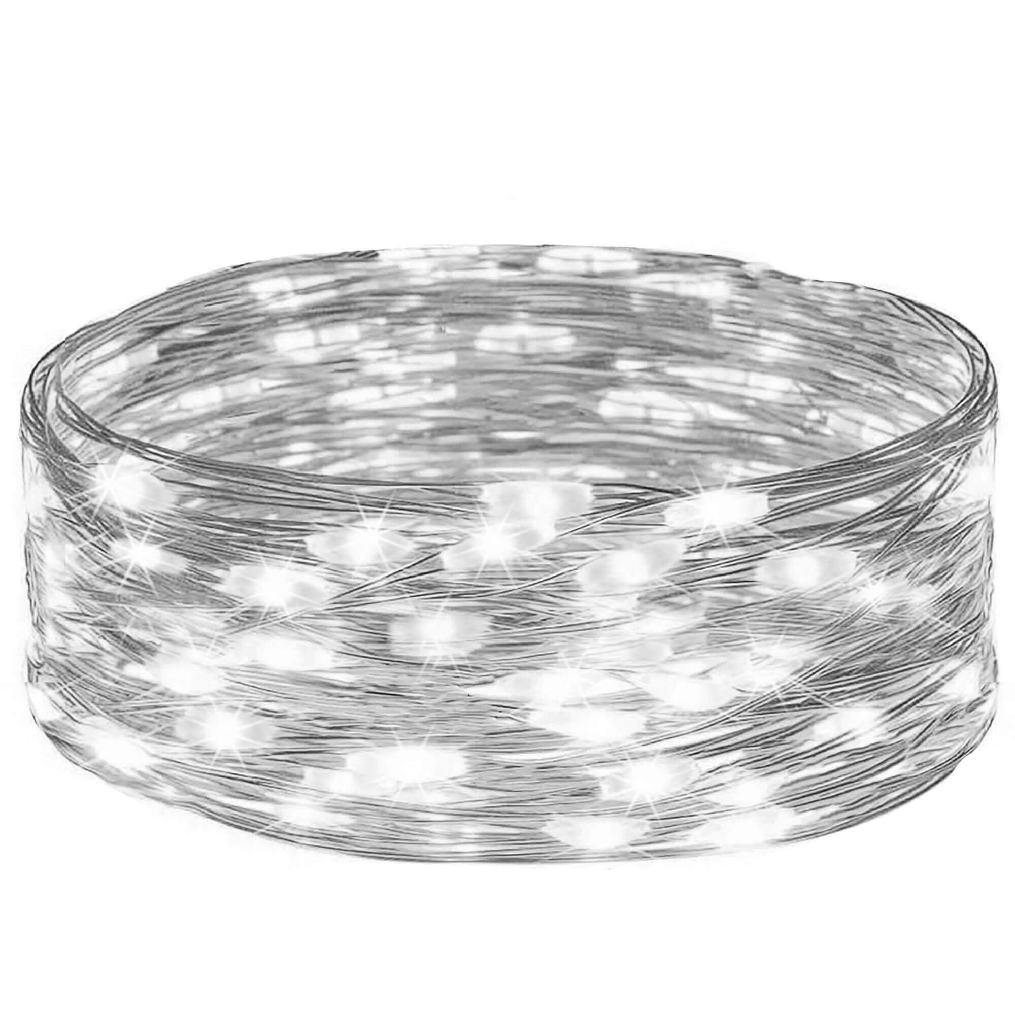 Led girlianda su 10 lempučių, šaltai balta