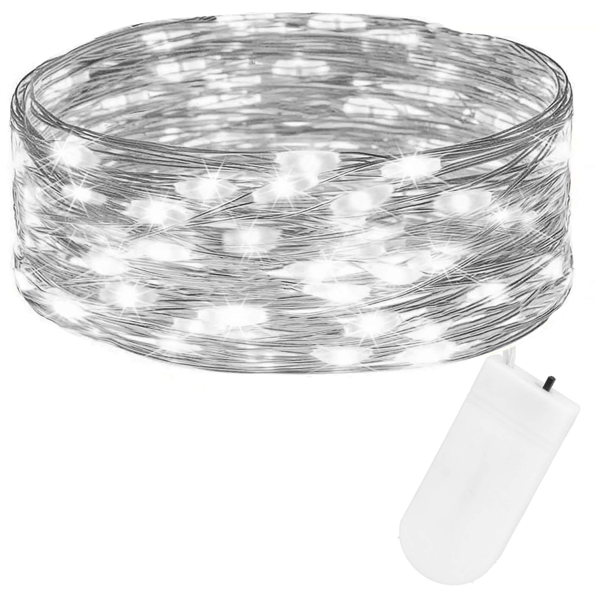 Led girlianda su 10 lempučių, šaltai balta