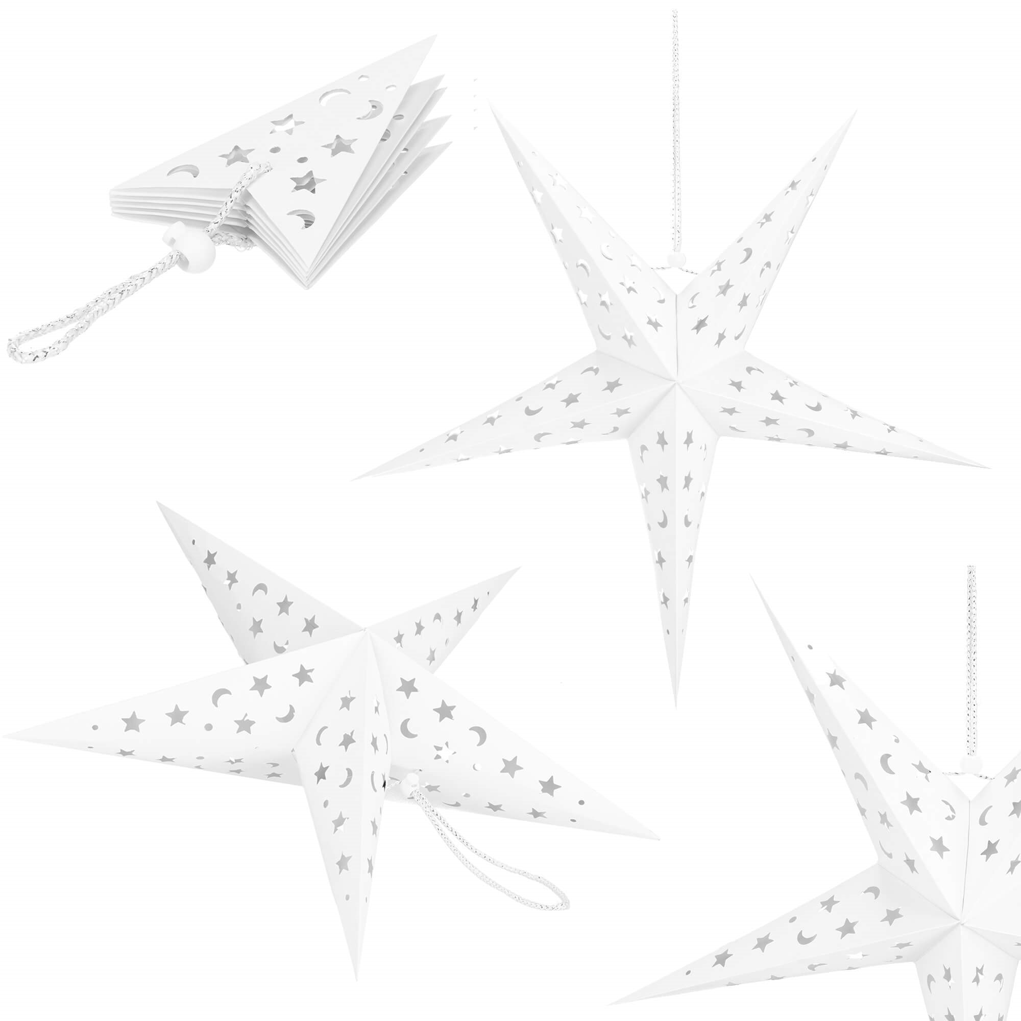 Kalėdinė dekoracija springos popierinė žvaigždė, 25 cm