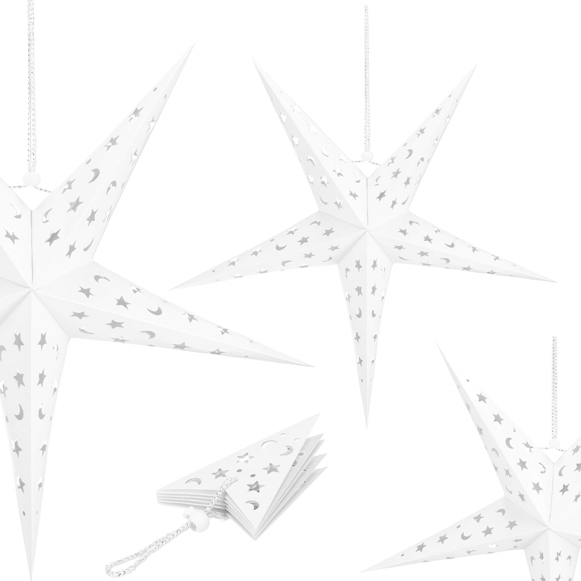 Kalėdinė dekoracija springos popierinė žvaigždė, 25 cm