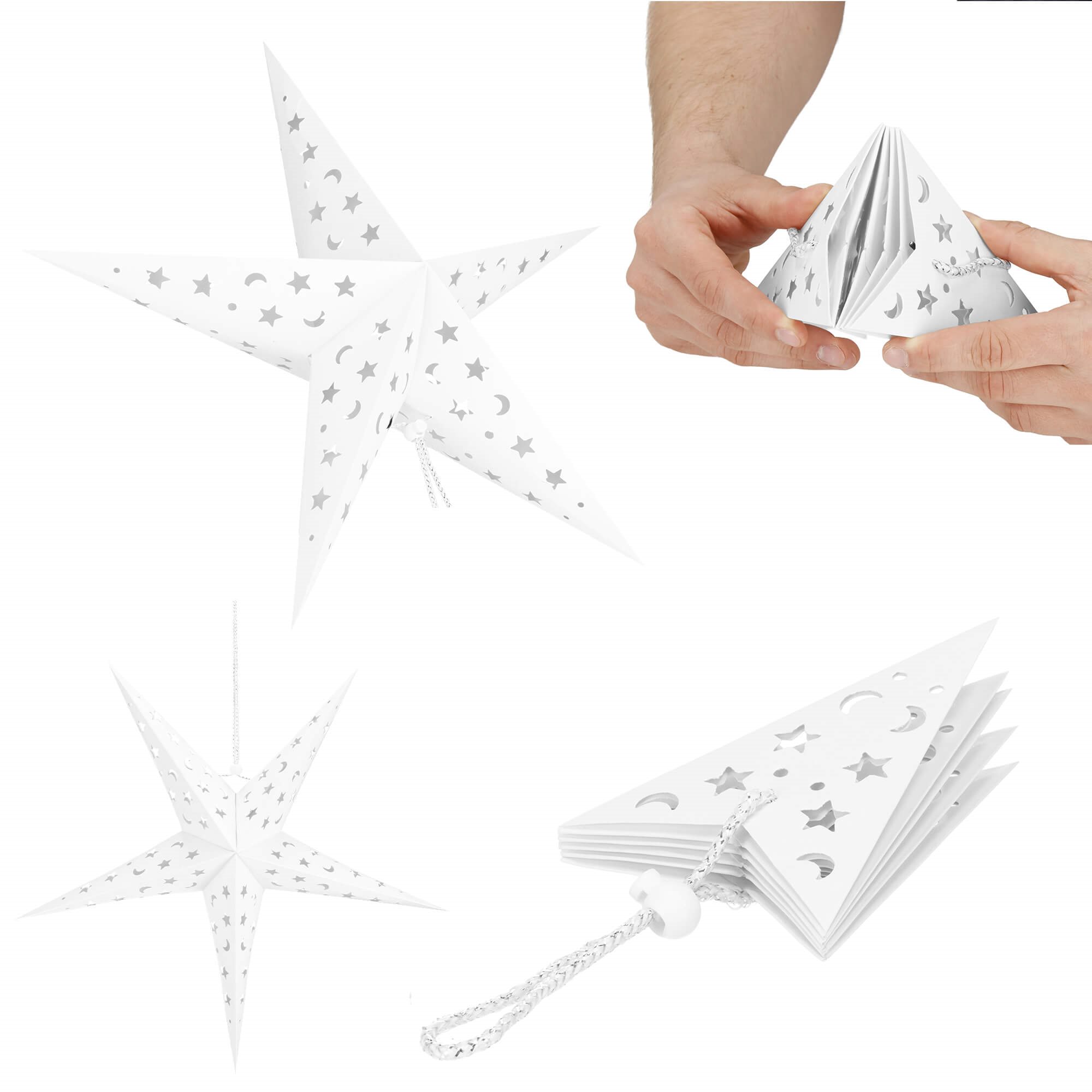 Kalėdinė dekoracija springos popierinė žvaigždė, 25 cm
