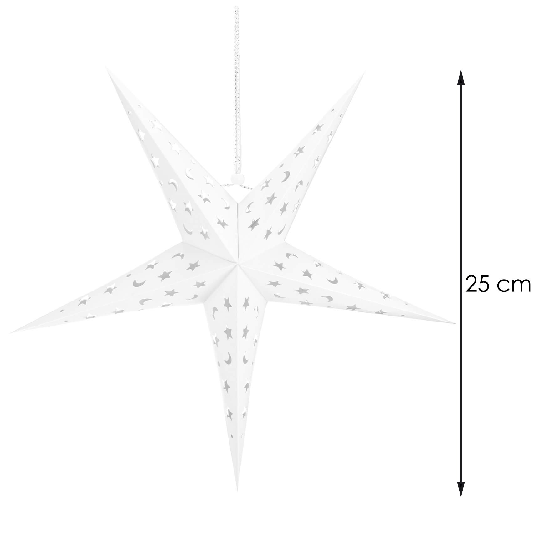 Kalėdinė dekoracija springos popierinė žvaigždė, 25 cm