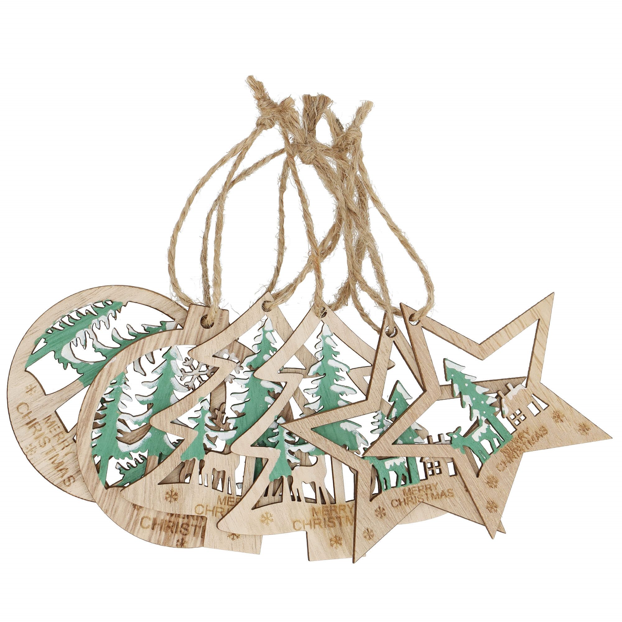 Mediniai ornamentai springos 21x8x1 cm 2
