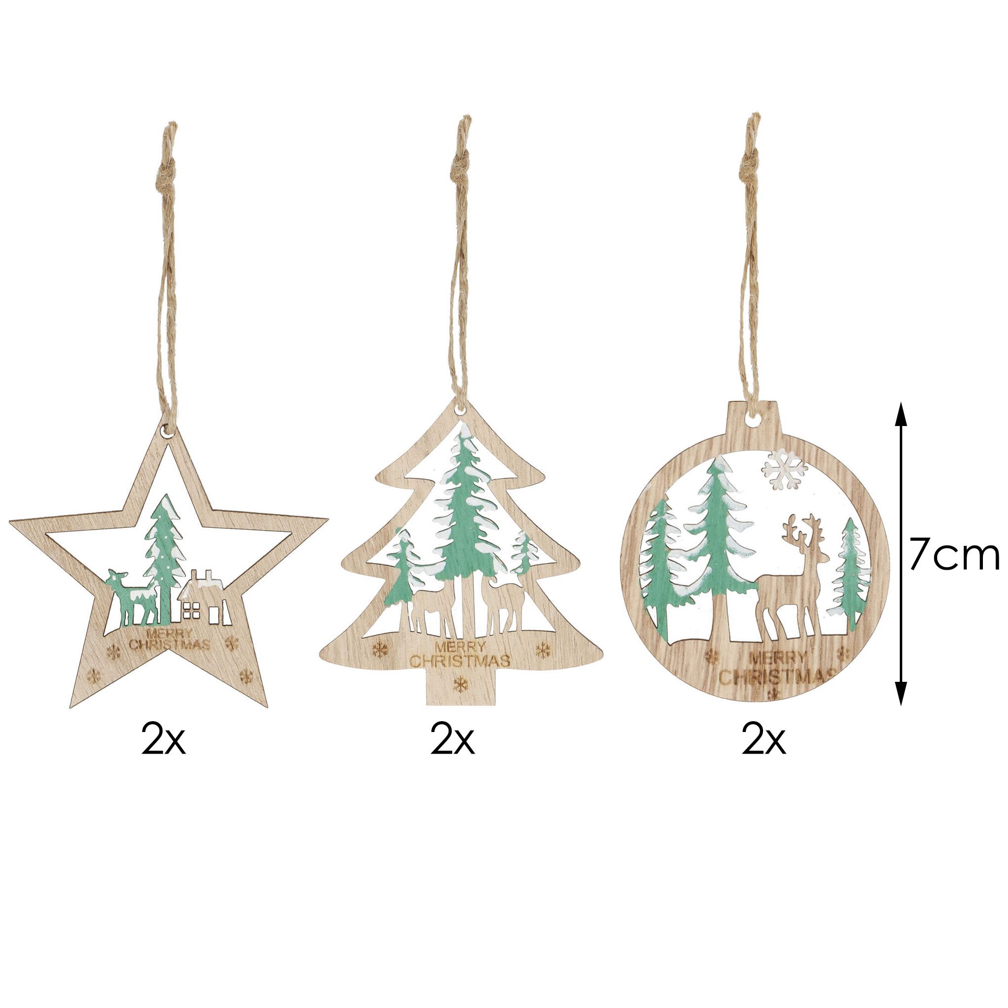 Mediniai ornamentai springos 21x8x1 cm