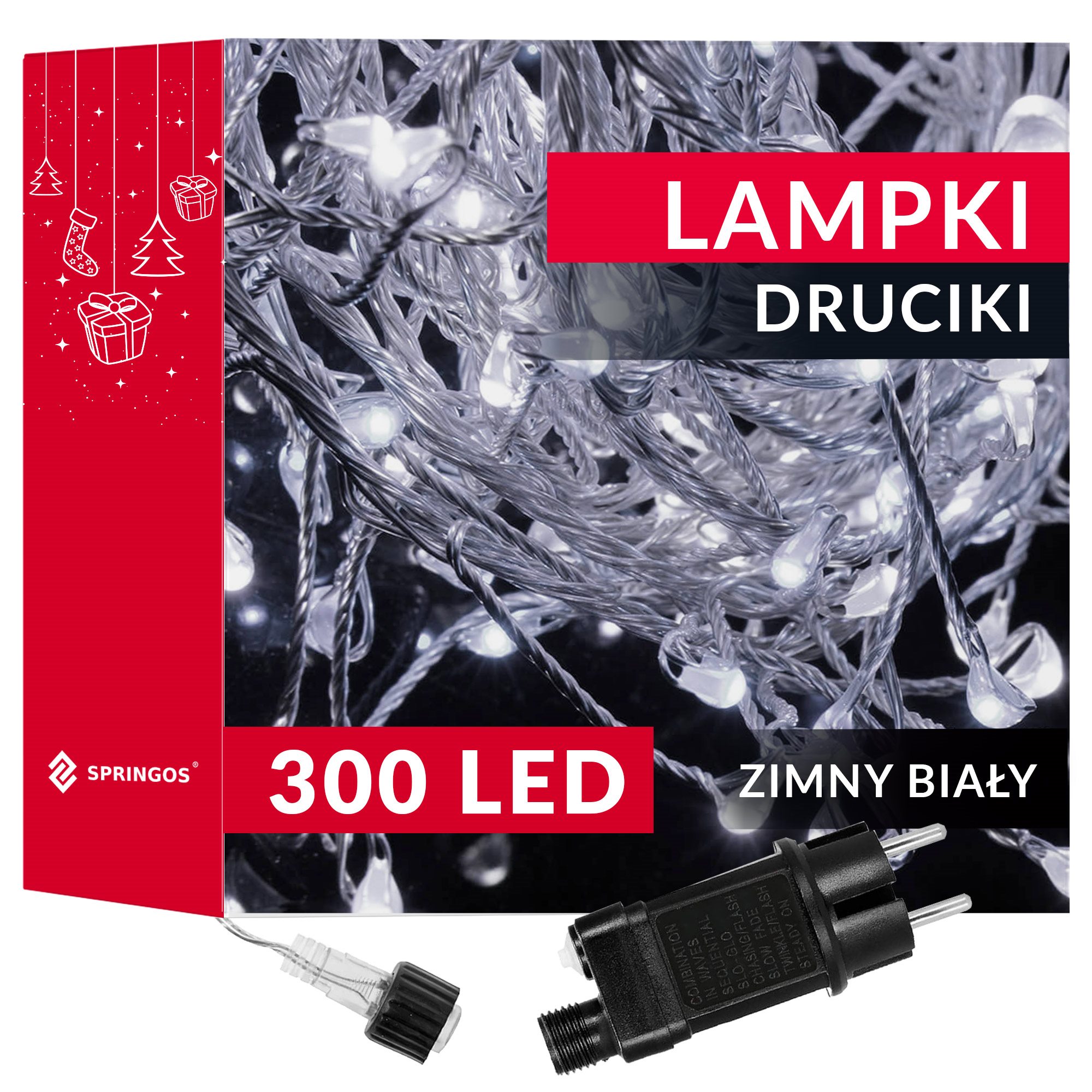 Kalėdinės lemputės springos cl0087 3 m su 300 led