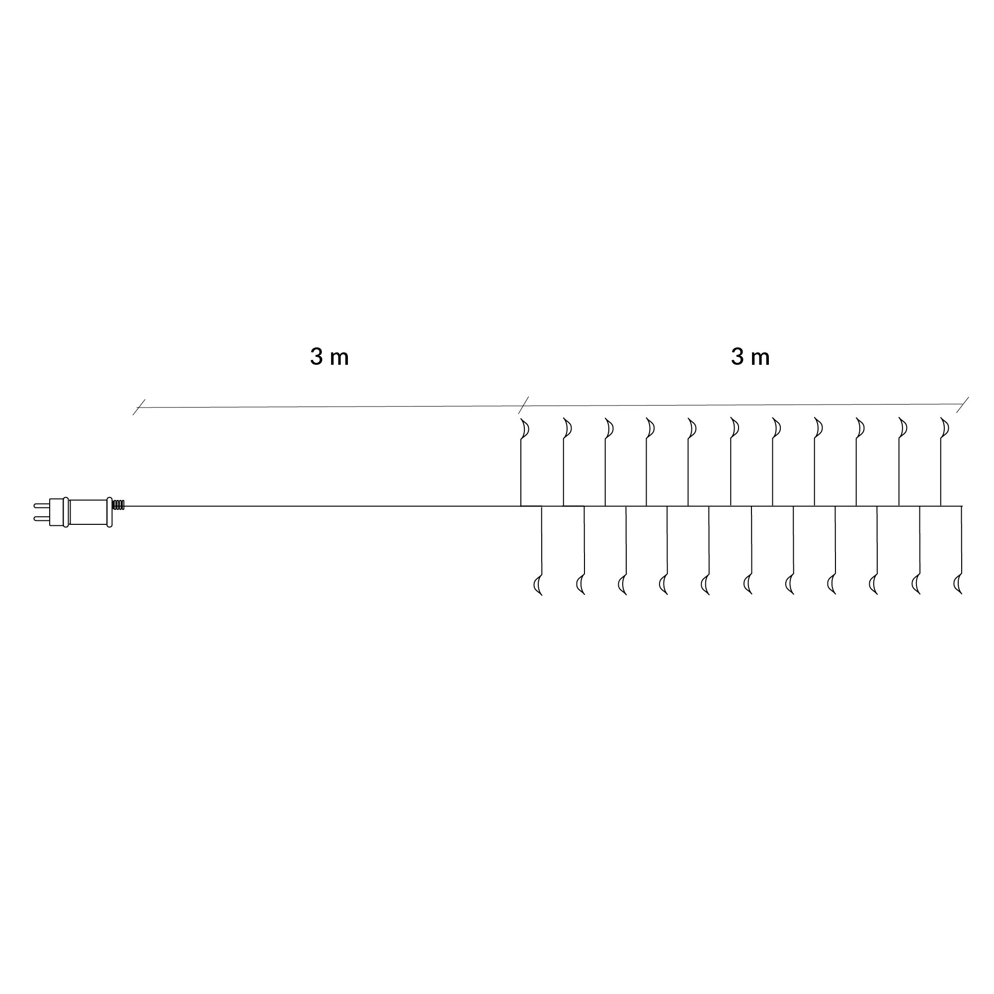 Kalėdinės lemputės springos cl0087 3 m su 300 led