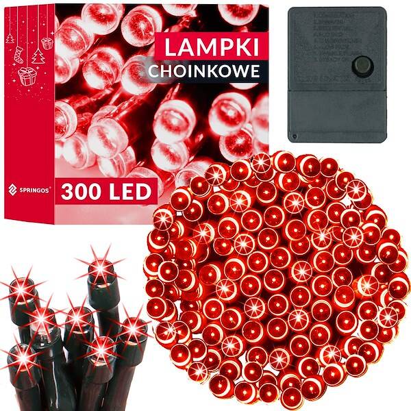 Kalėdinės lemputės springos 300 led, 21,5 m, vidinis naudojimas