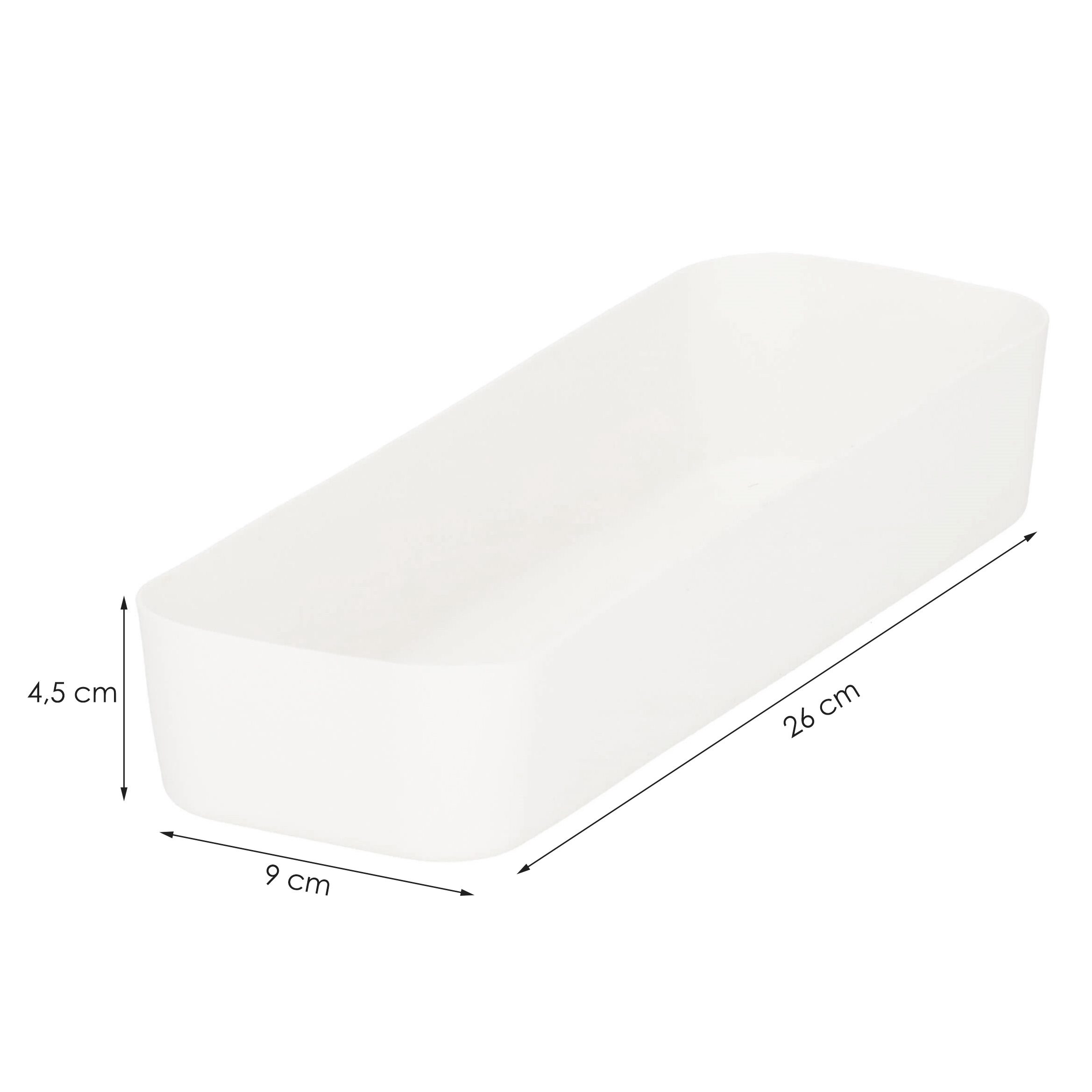 Stalčių dėklas springos 26x9 cm, kreminės spalvos