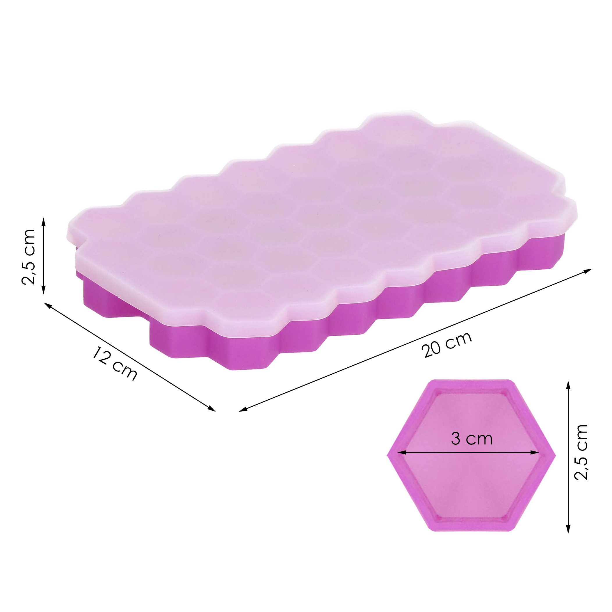 Silikoninė ledo forma Springos 20x12 cm violetinė