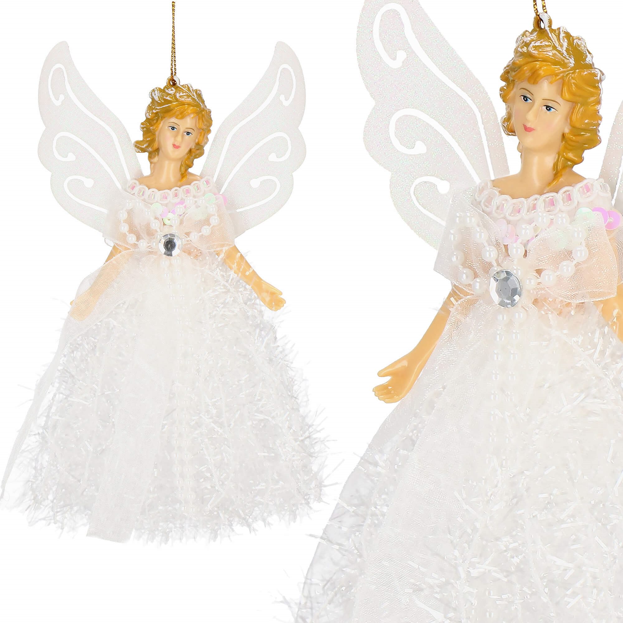 Kalėdinis angelas springos, 20 cm