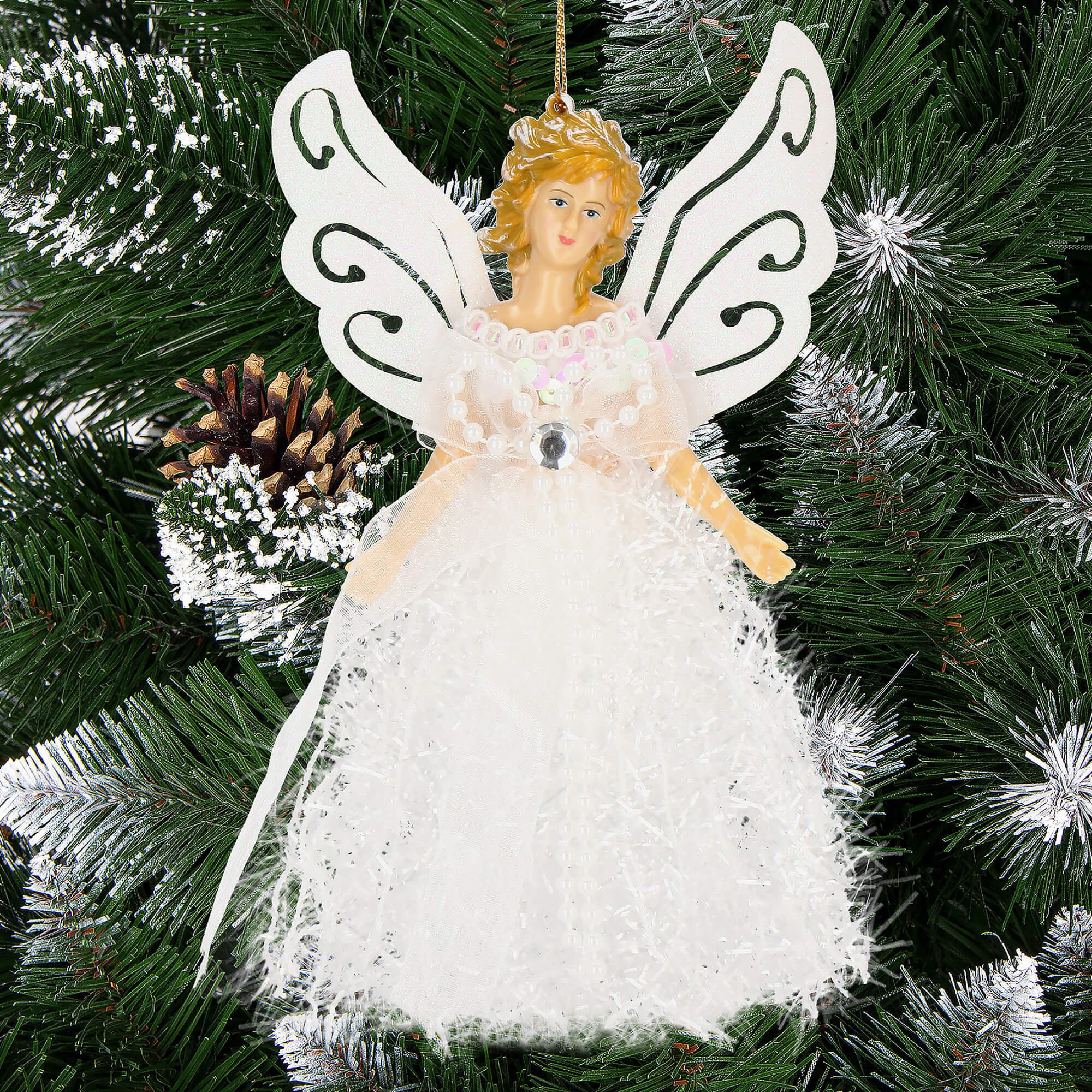 Kalėdinis angelas springos, 20 cm