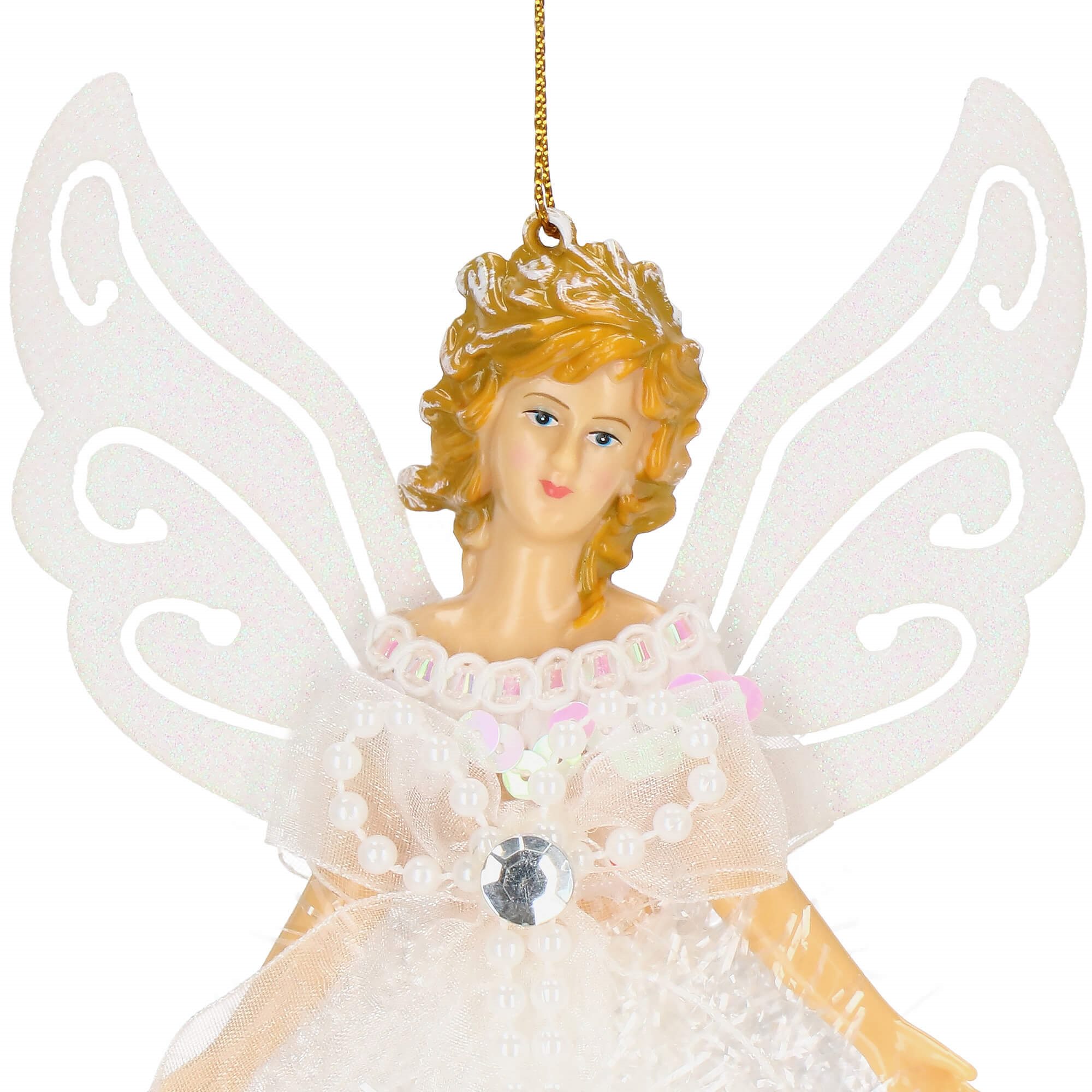 Kalėdinis angelas springos, 20 cm