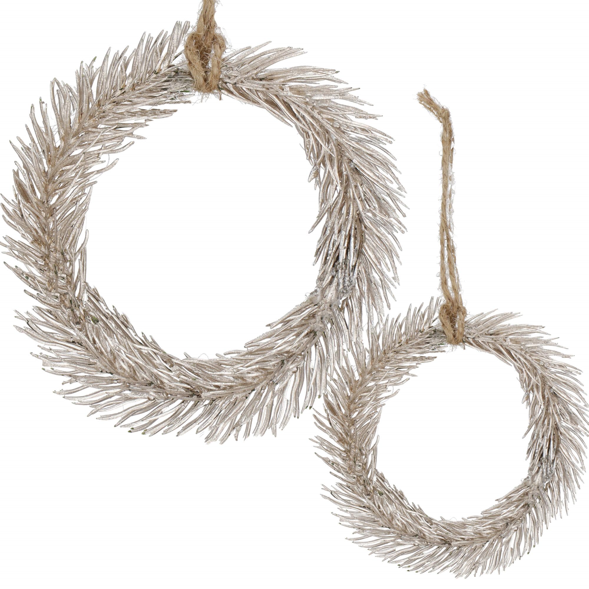 Dekoratyvinė šaka springos, 10 cm, ruda/žalia/sidabrinė