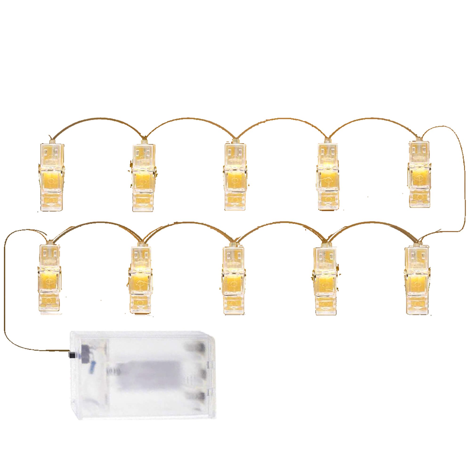 Led segtukų girlianda springos cl4131, 10 led, 1,35 m