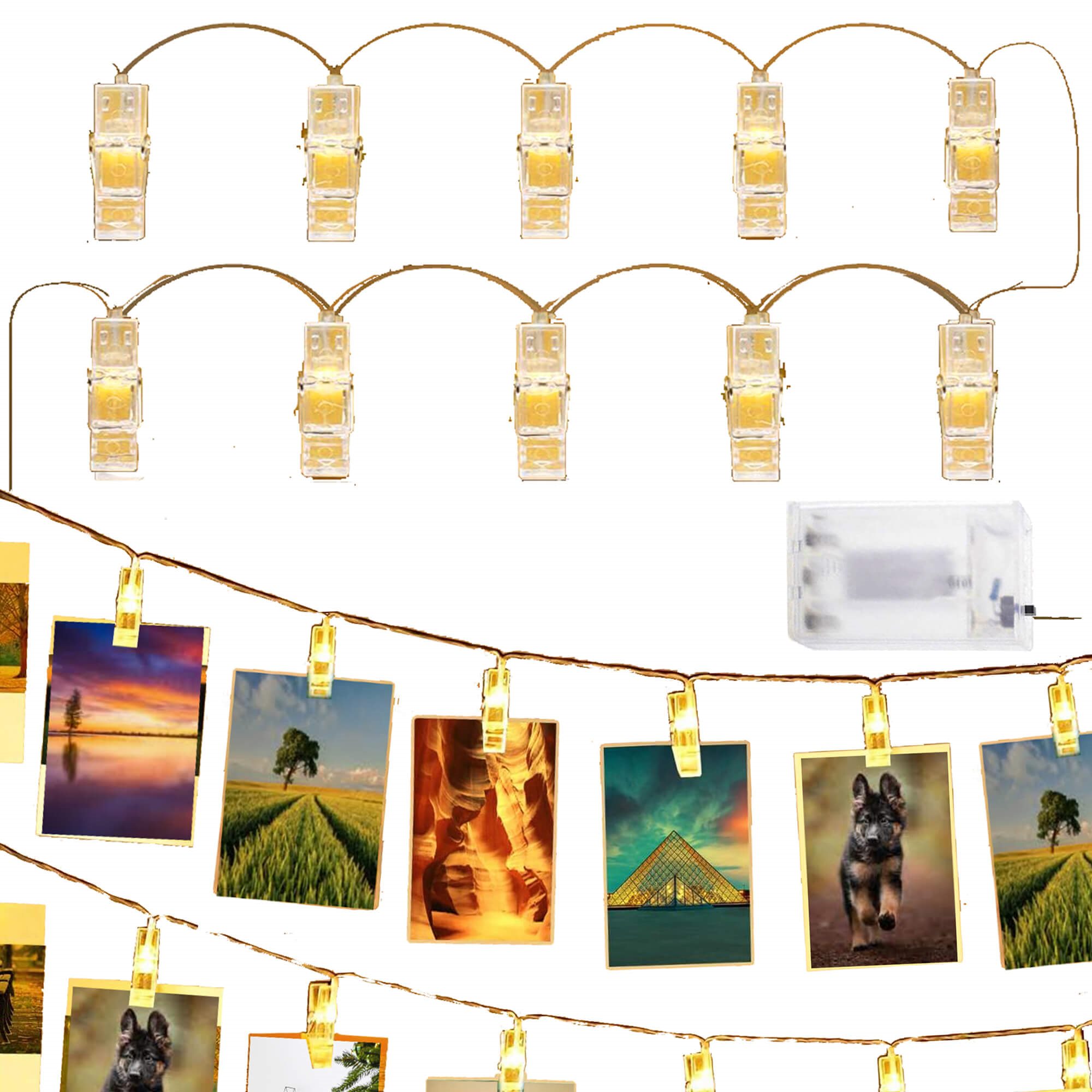 Led segtukų girlianda springos cl4131, 10 led, 1,35 m