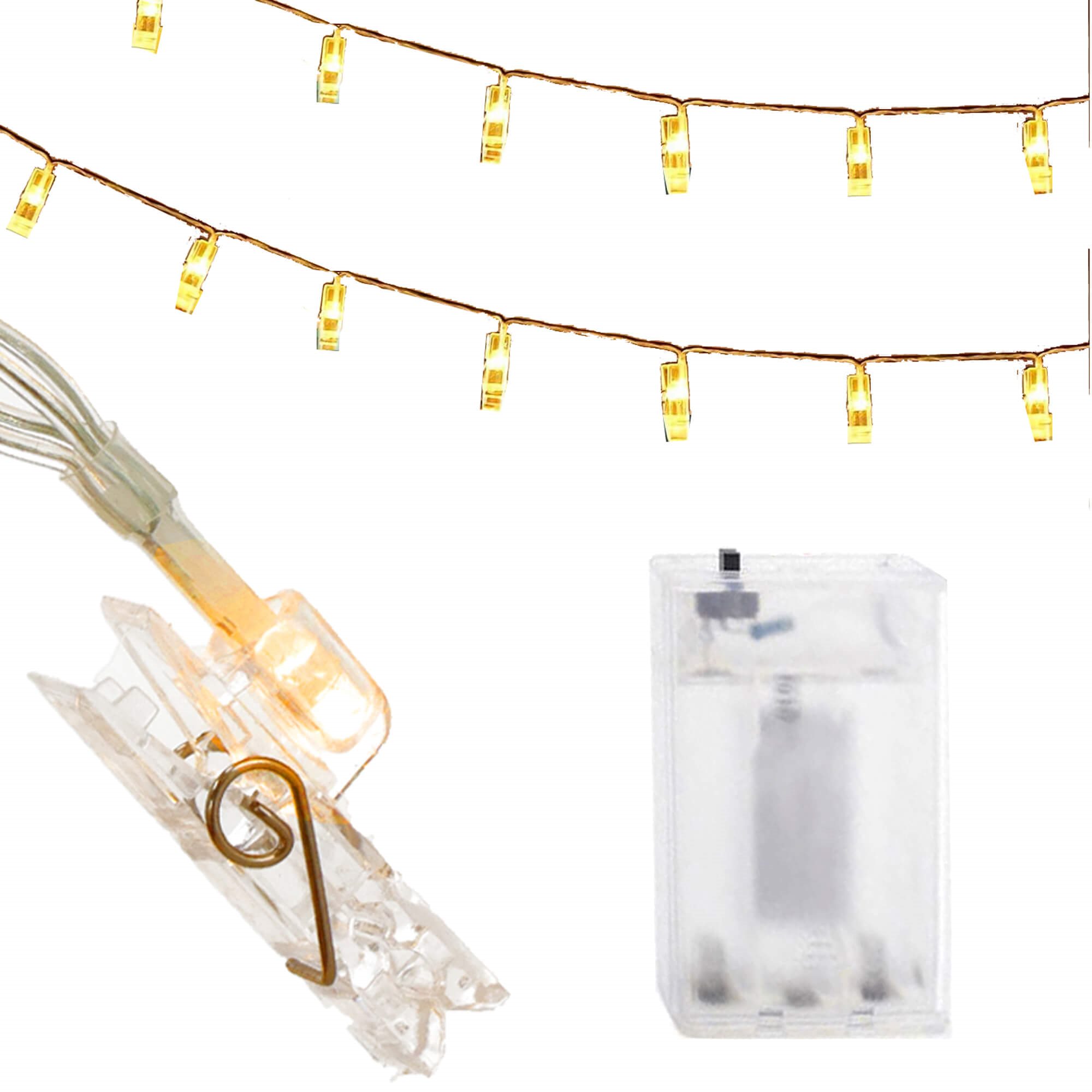 Led segtukų girlianda springos cl4131, 10 led, 1,35 m